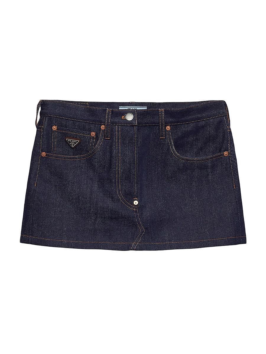 Womens Miniskirt in Selvedge Denim Product Image
