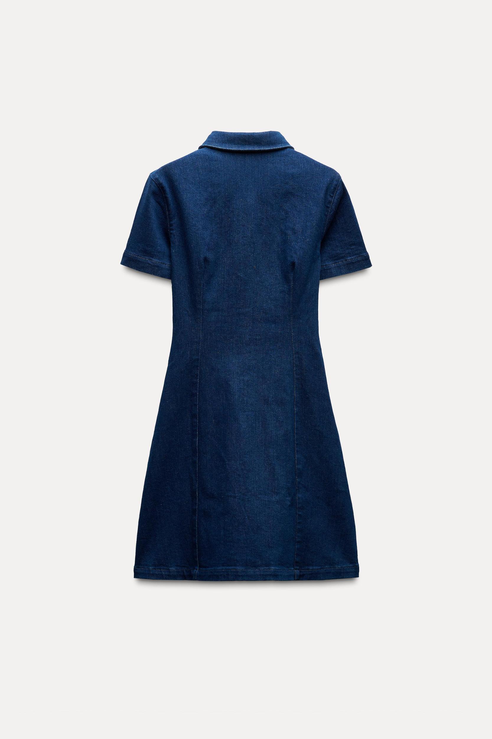Z1975 PLEATED DENIM MINI DRESS Product Image