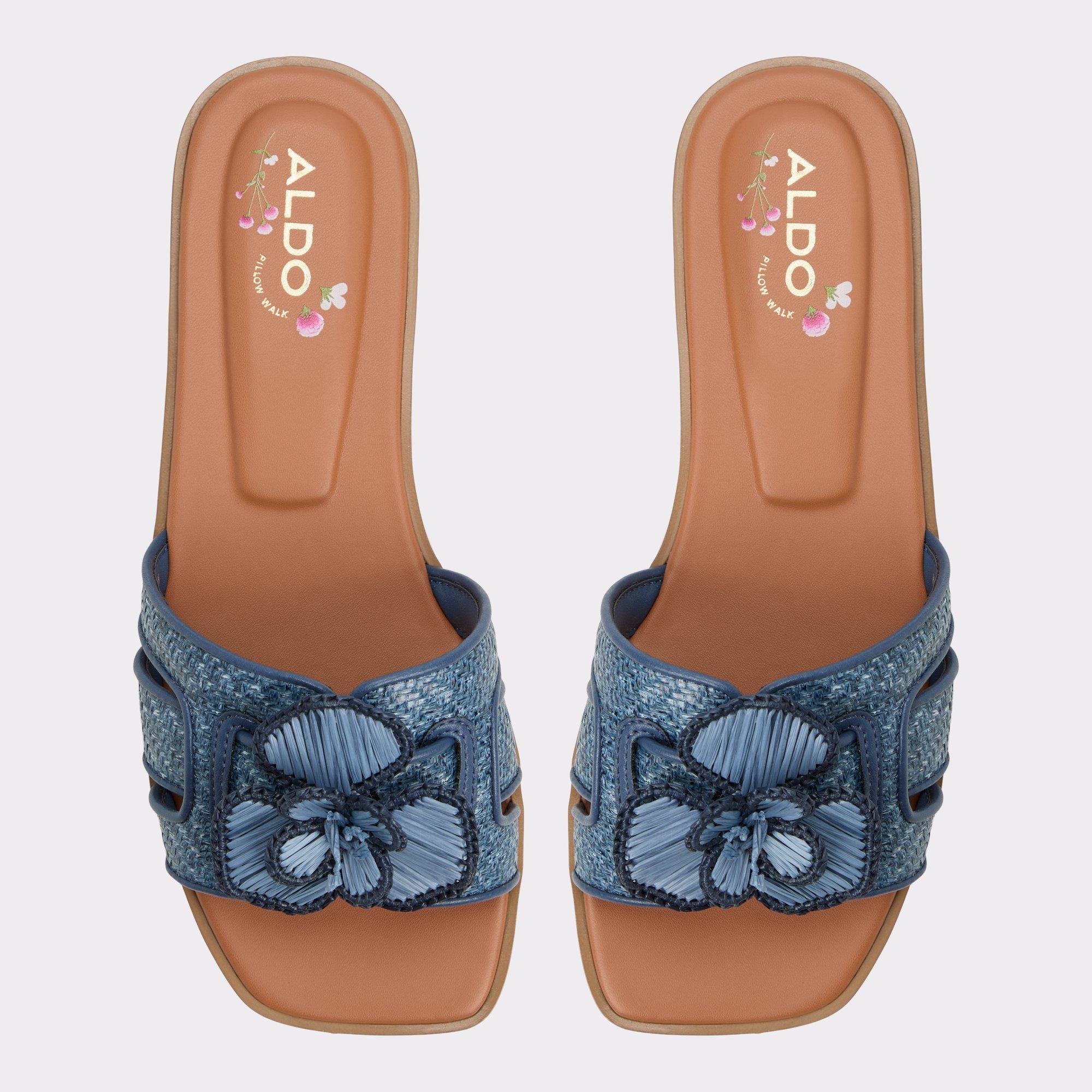 ALDO Seaflower - Women's Flat Sandals - Blue, Size 5 Product Image