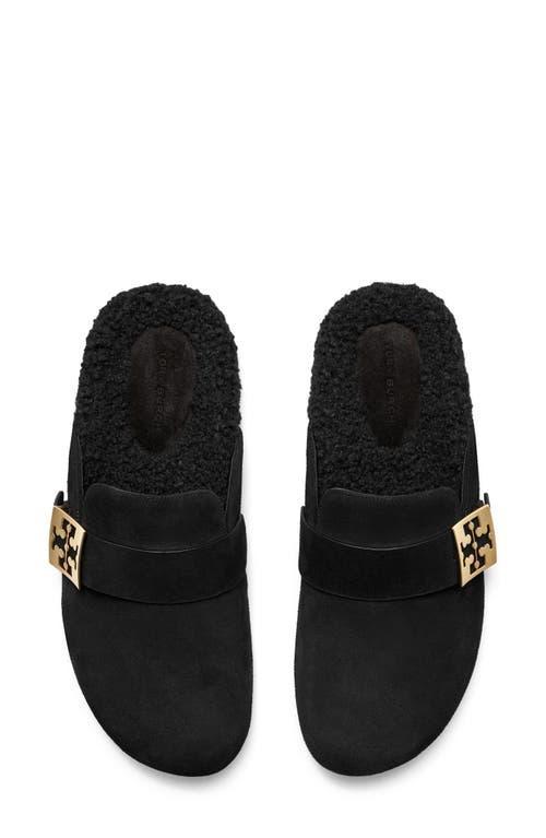 TORY BURCH Mellow Genuine Shearling Mule In Black Product Image