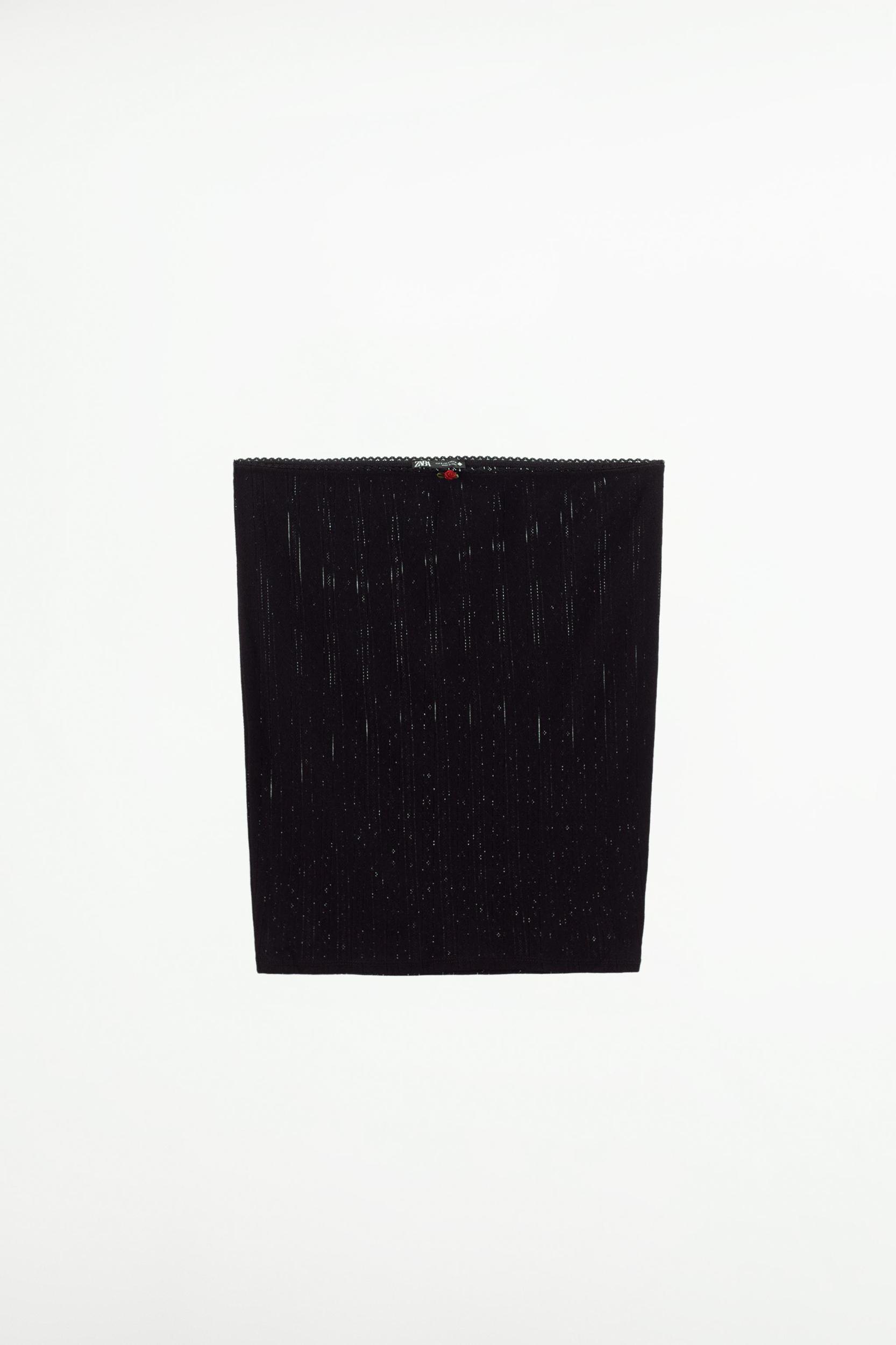 LACE TRIM POINTELLE SKIRT Product Image