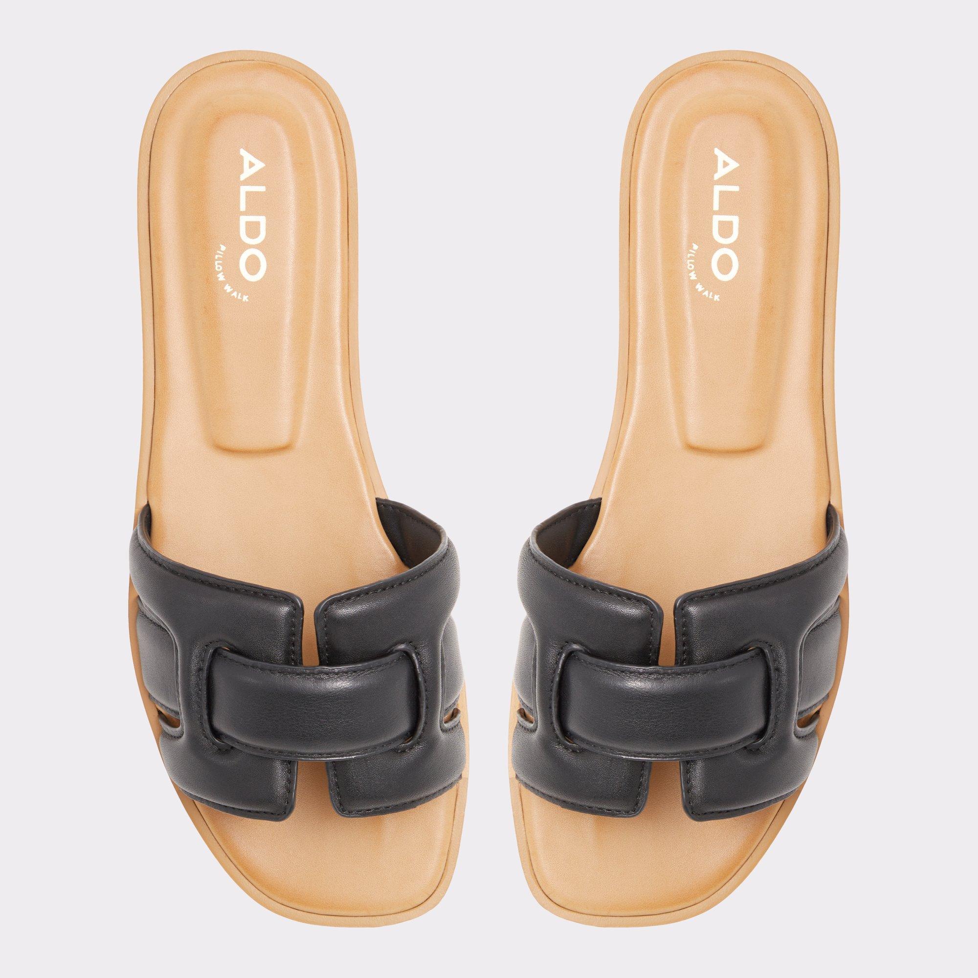 ALDO Elenaa - Women's Flat Sandals - Black, Size 8 Product Image