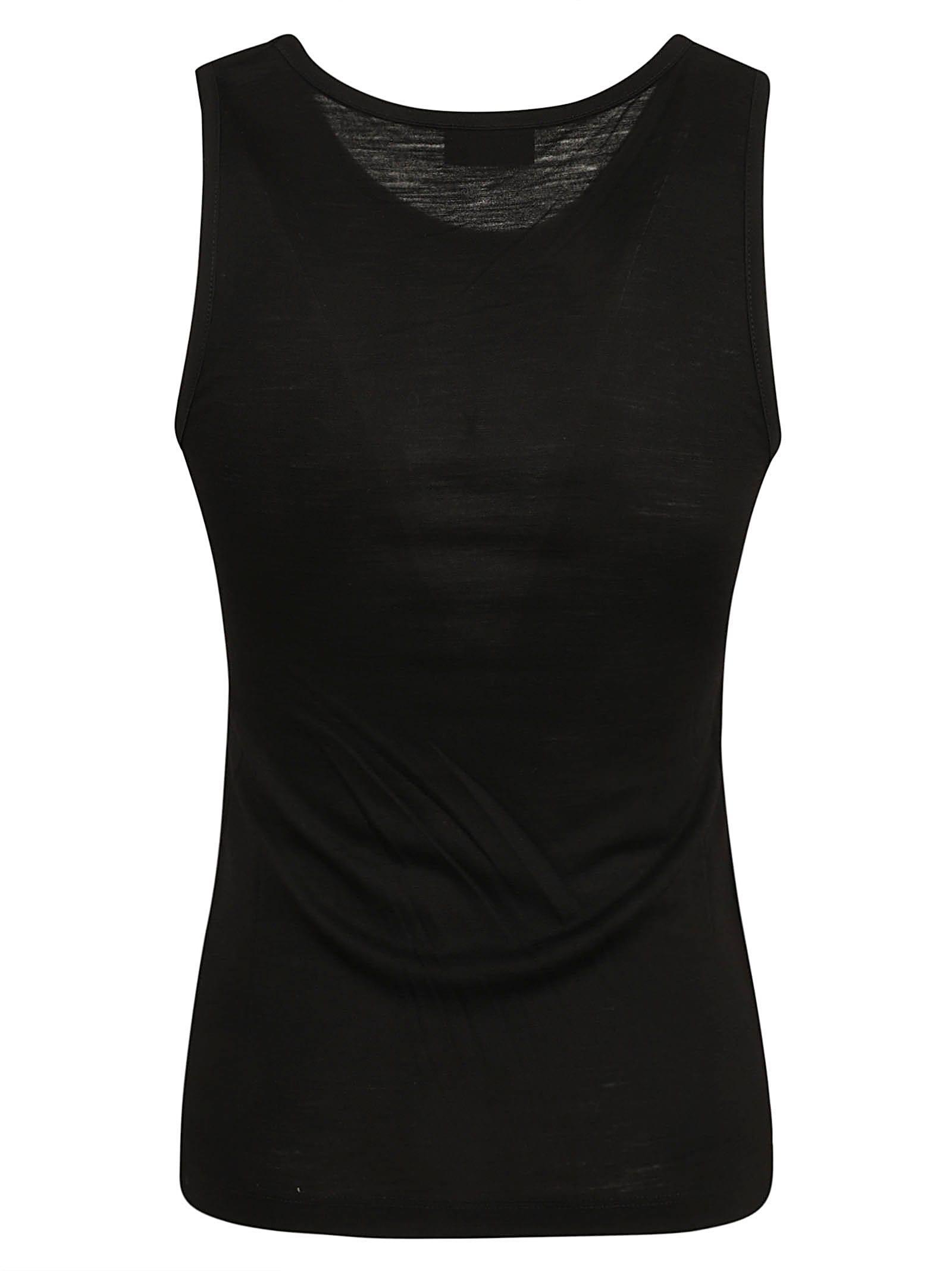 SAINT LAURENT Cassandre Sleeveless Top In  Noir Product Image
