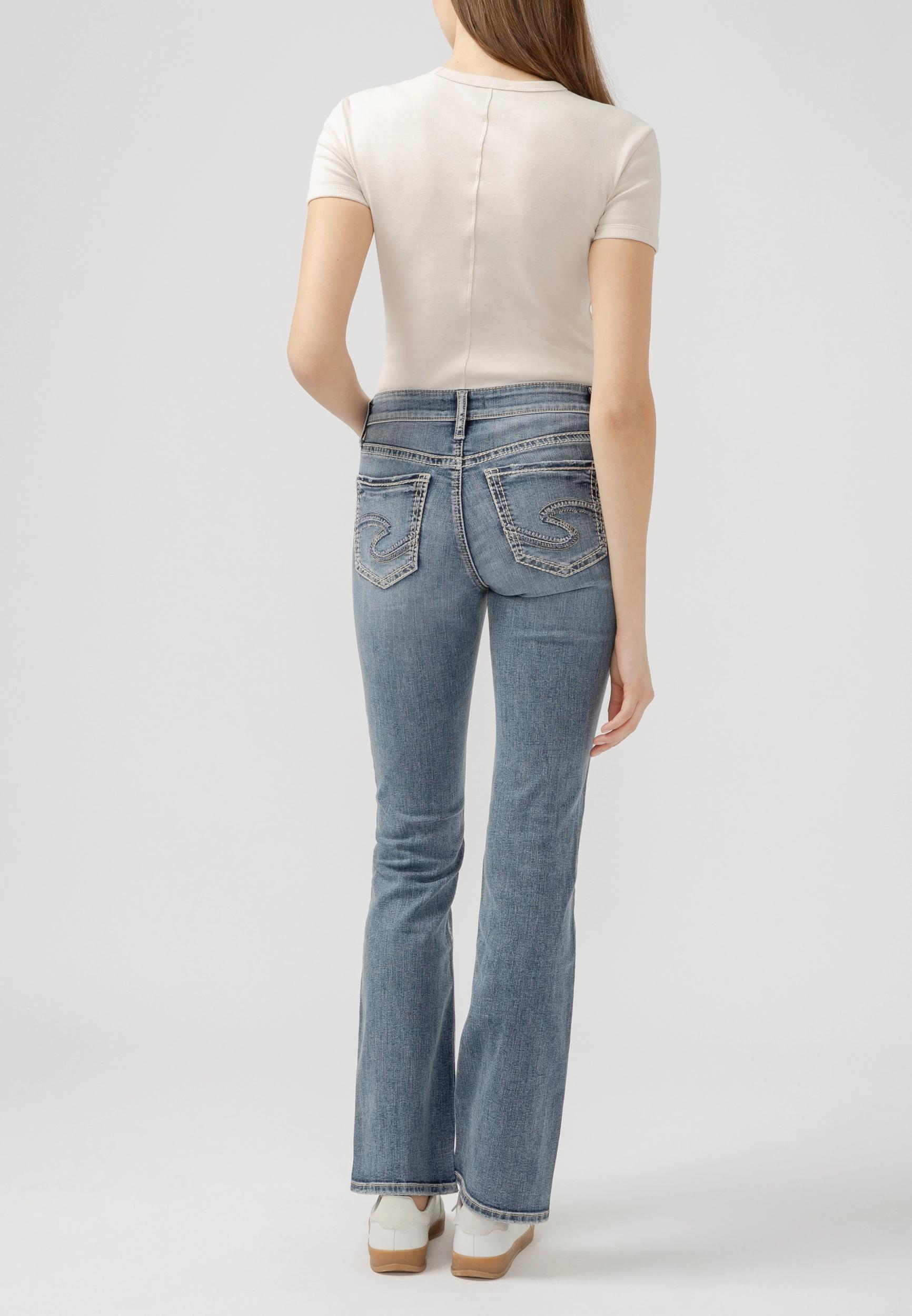 Silver Jeans Co.® Suki Curvy Mid Rise Thick Stitch Slim Boot Jean Product Image