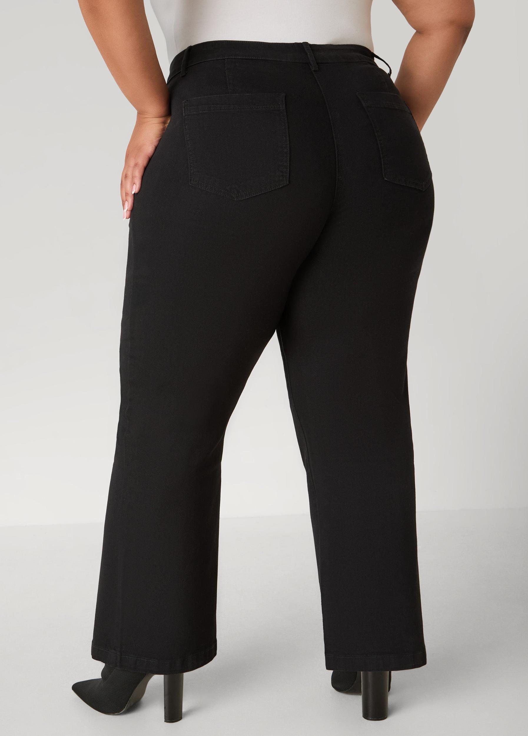 Flared Patch Pocket Jeans Product Image