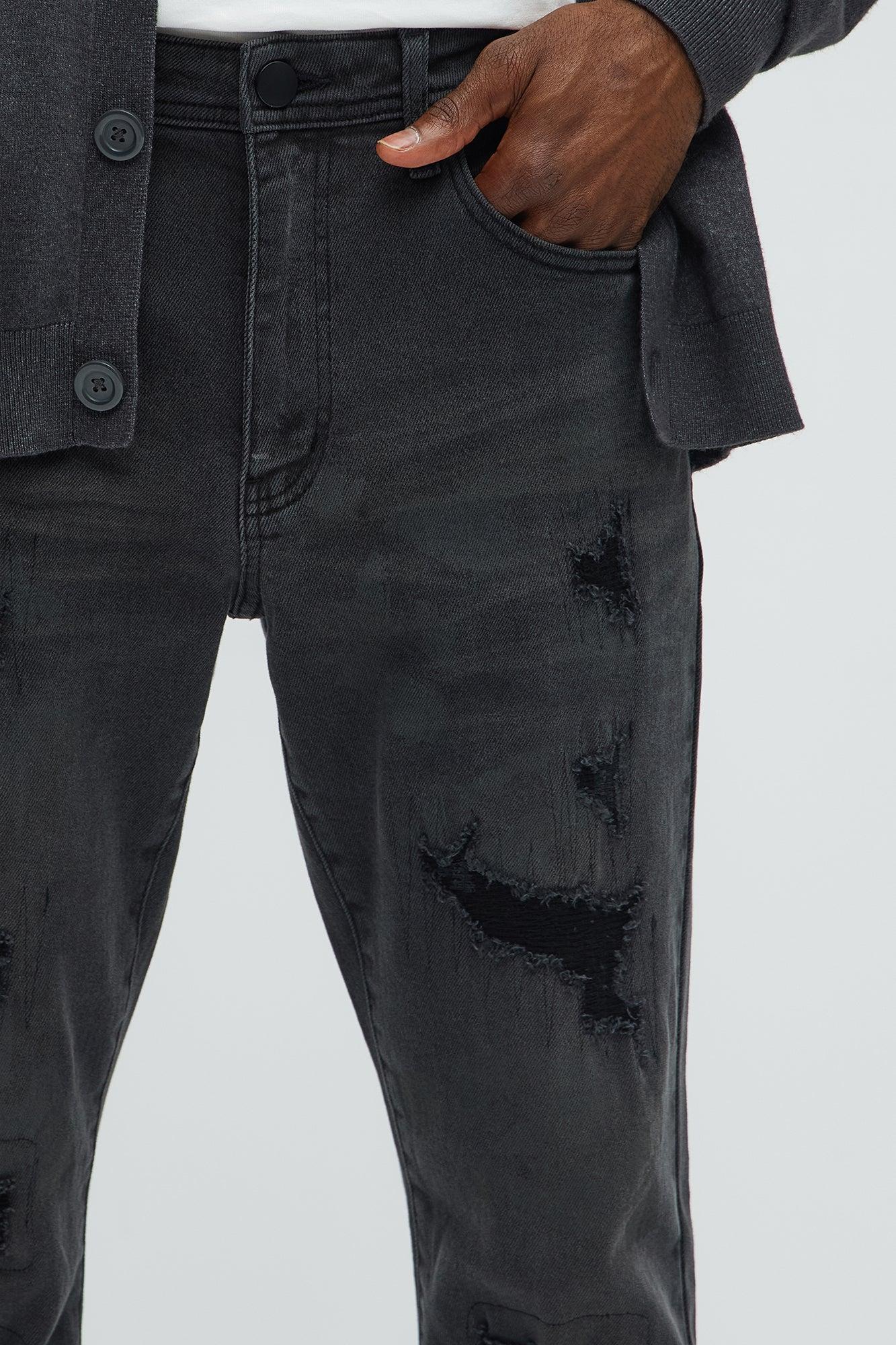 Ask About Me Slim Flare Jeans - Black Product Image
