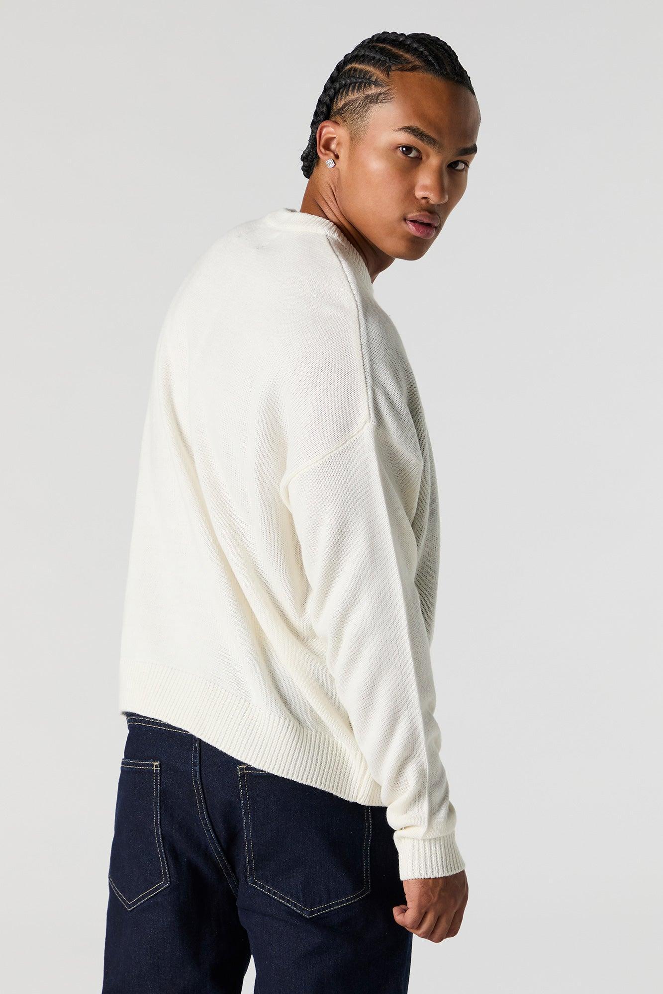 Jacquard Knit Relaxed Sweater Male Product Image