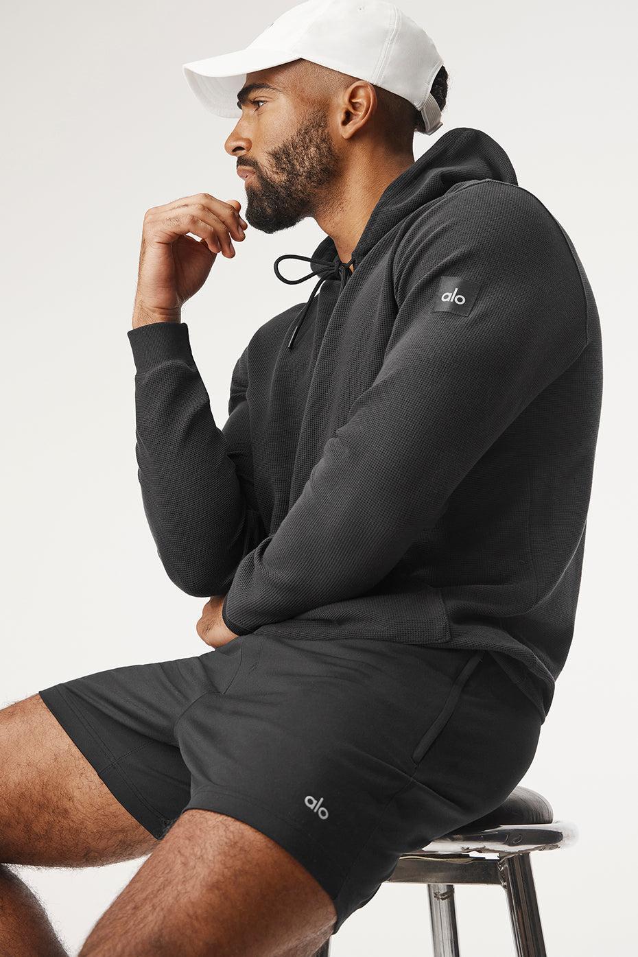 Micro Waffle Fast Break Hoodie - Black Product Image
