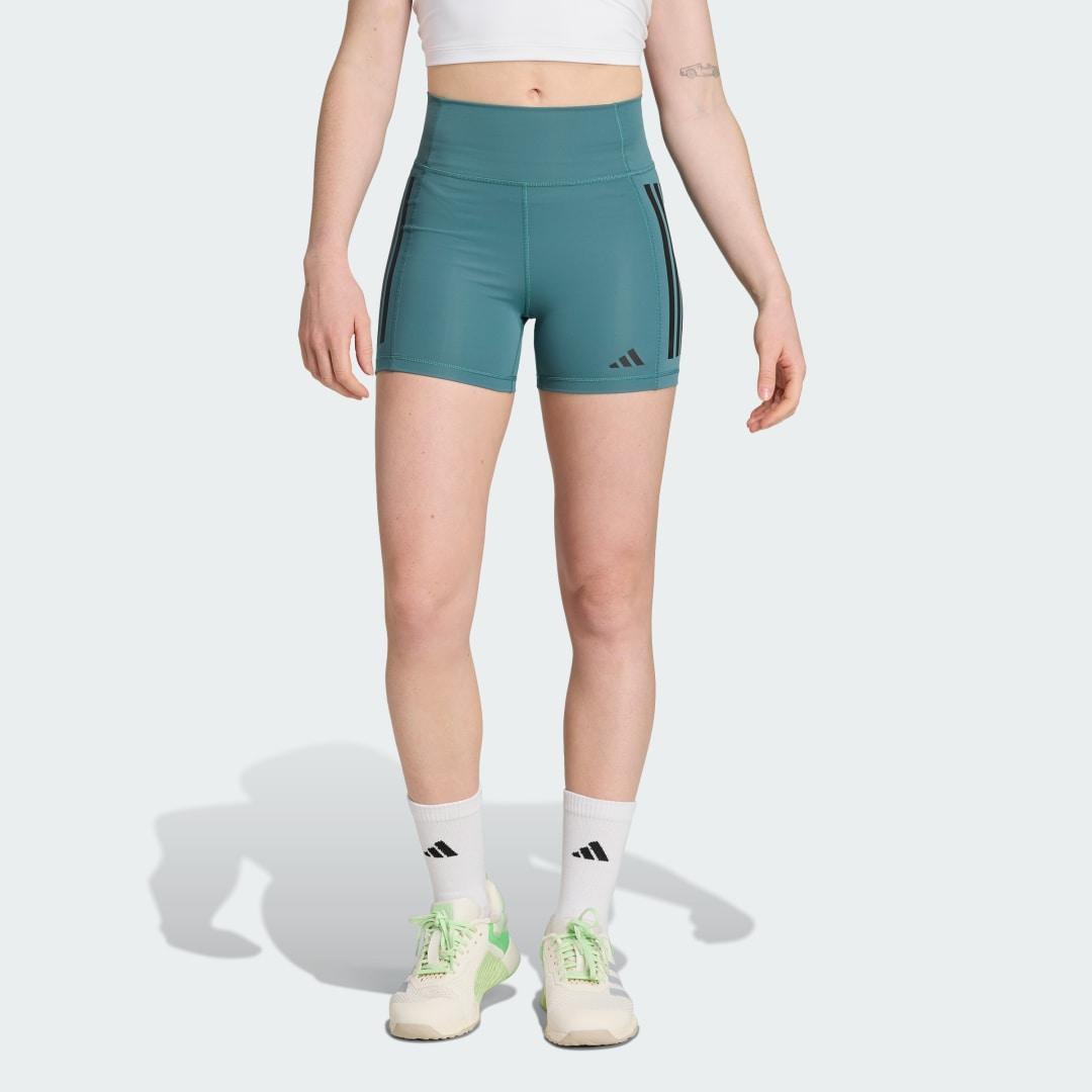adidas Optime 3-Stripes 1/4 Short Leggings Black XL 4 Womens Product Image