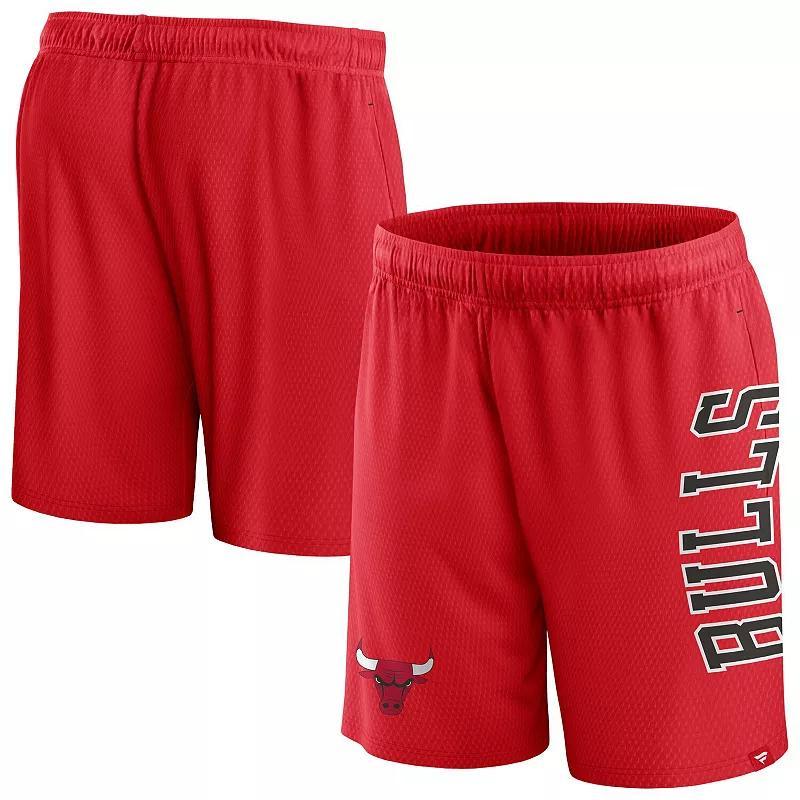 Men's Fanatics Branded Red Chicago Bulls Post Up Mesh Shorts, Size: 4XL Product Image