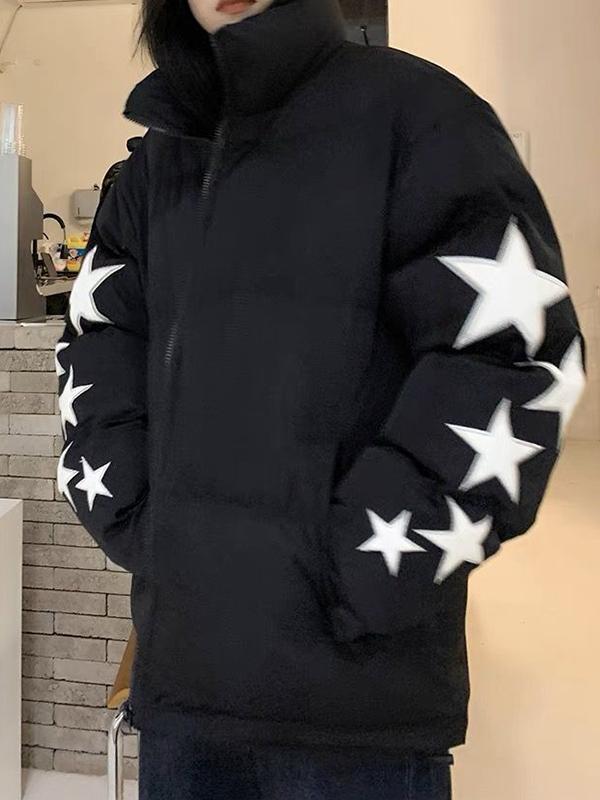 Vintage Star Patch Print Jacket Product Image