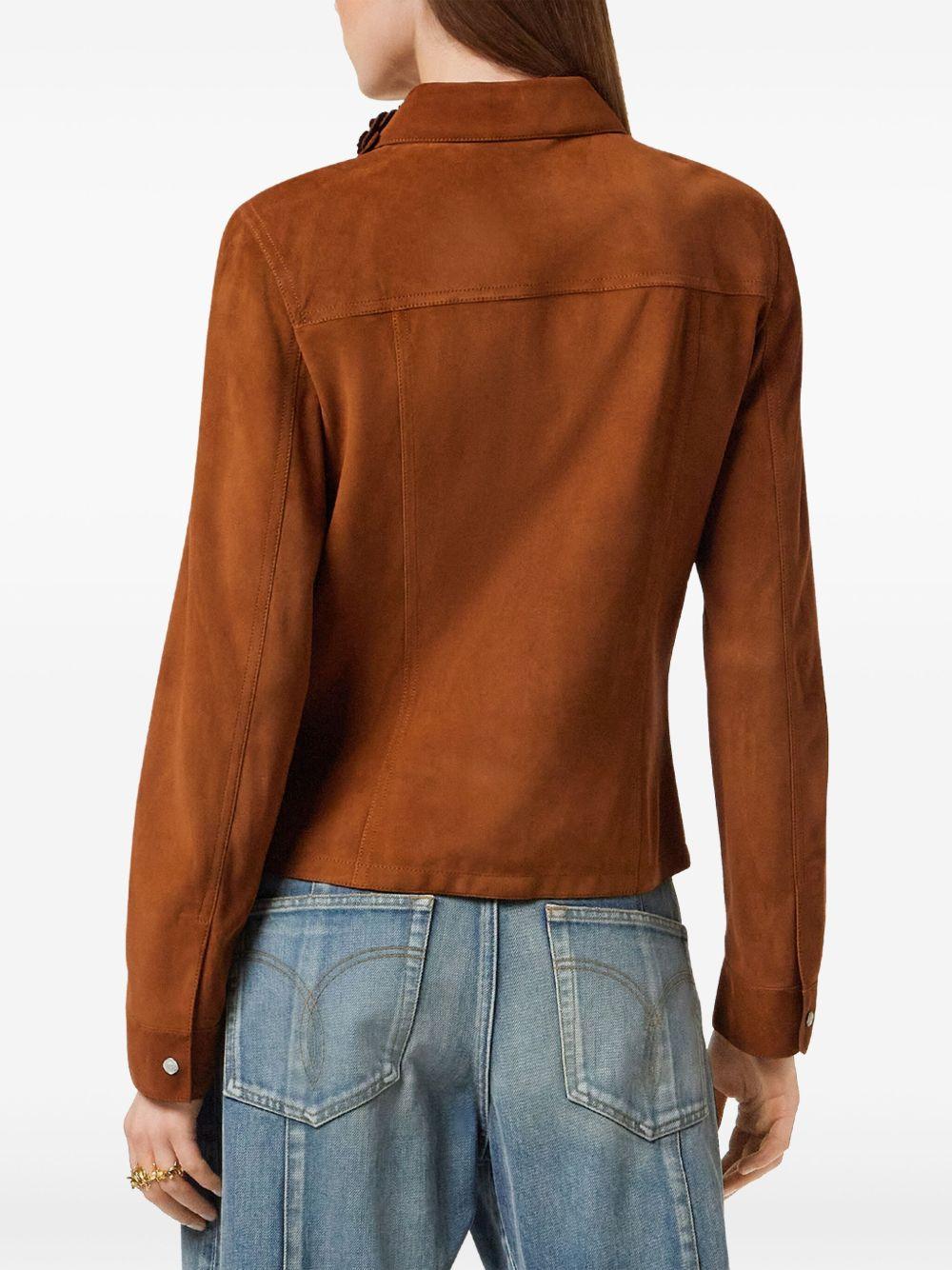 floral suede jacket Product Image
