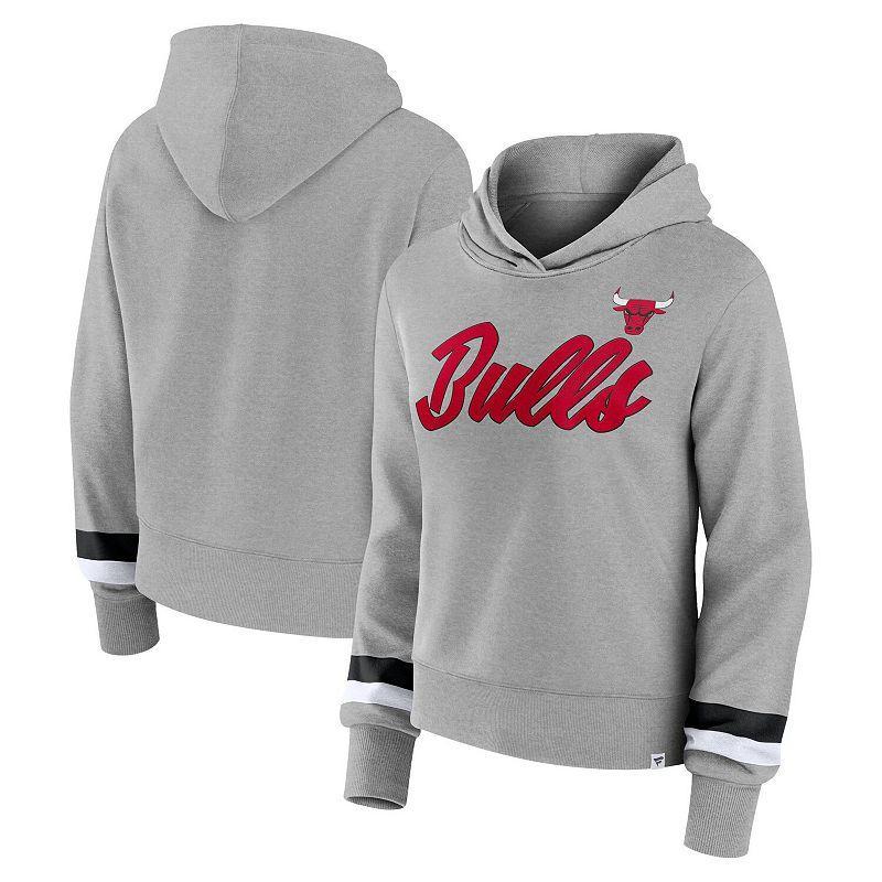 Women's Fanatics Branded Heather Gray Chicago Bulls Halftime Pullover Hoodie, Size: XL, Grey Product Image