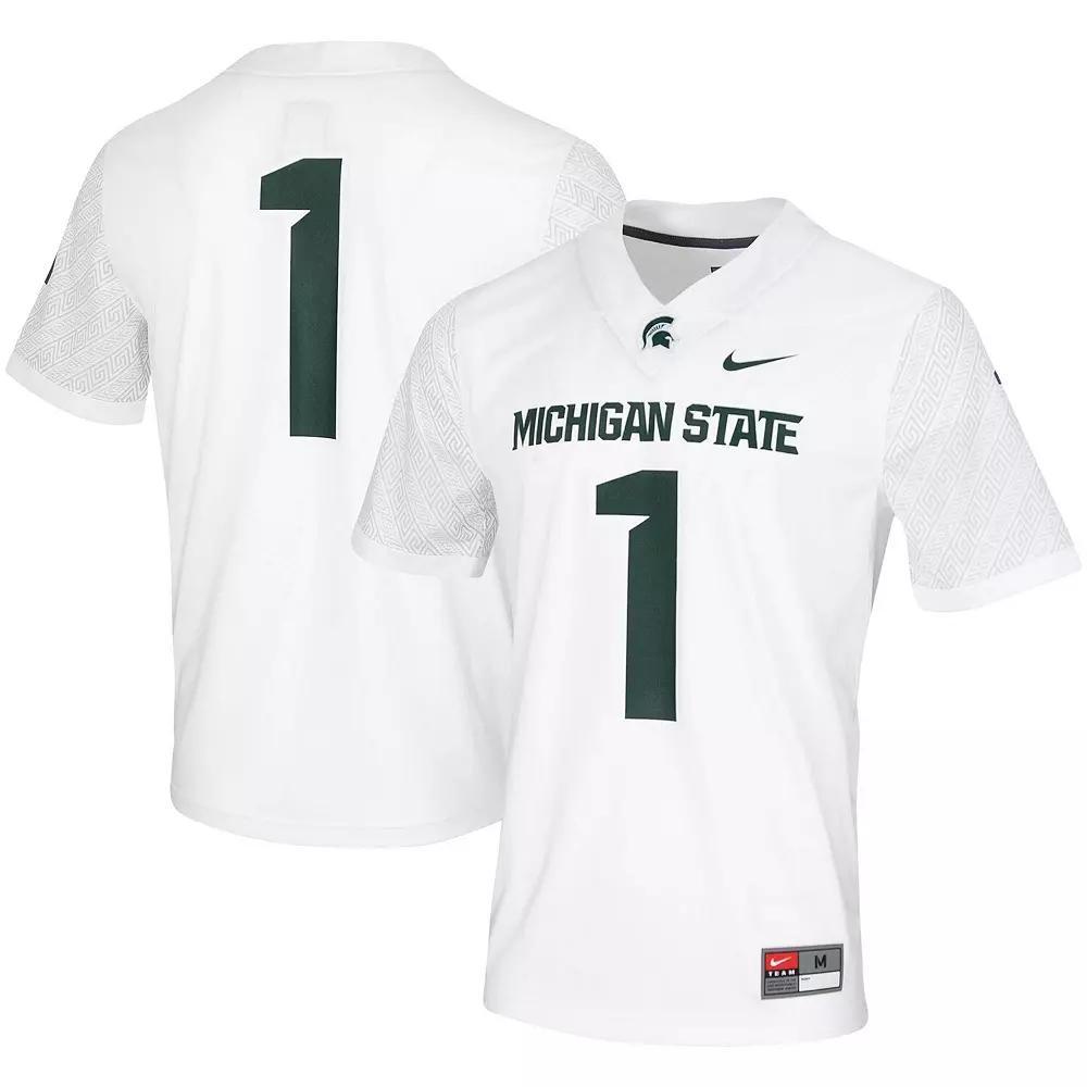 Men's Nike #1 White Michigan State Spartans Untouchable Game Jersey, Size: 2XL Product Image