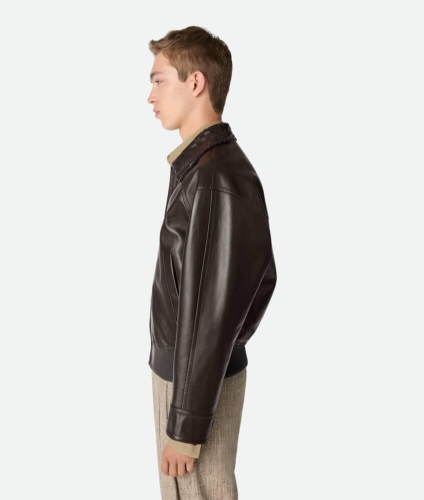 Men's Leather Blouson in Fondant Product Image
