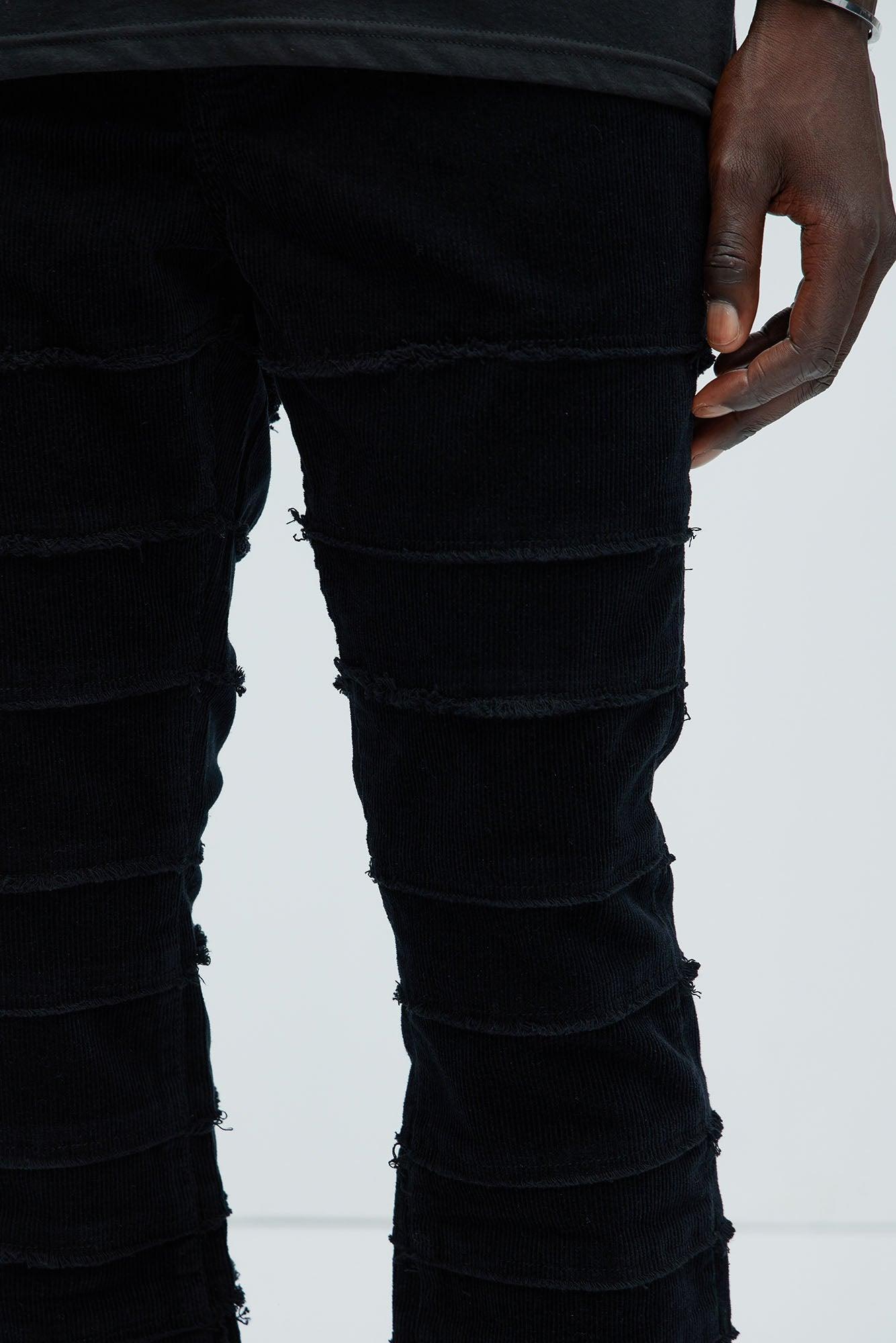 Cover Me Straight Corduroy Pants - Black Product Image