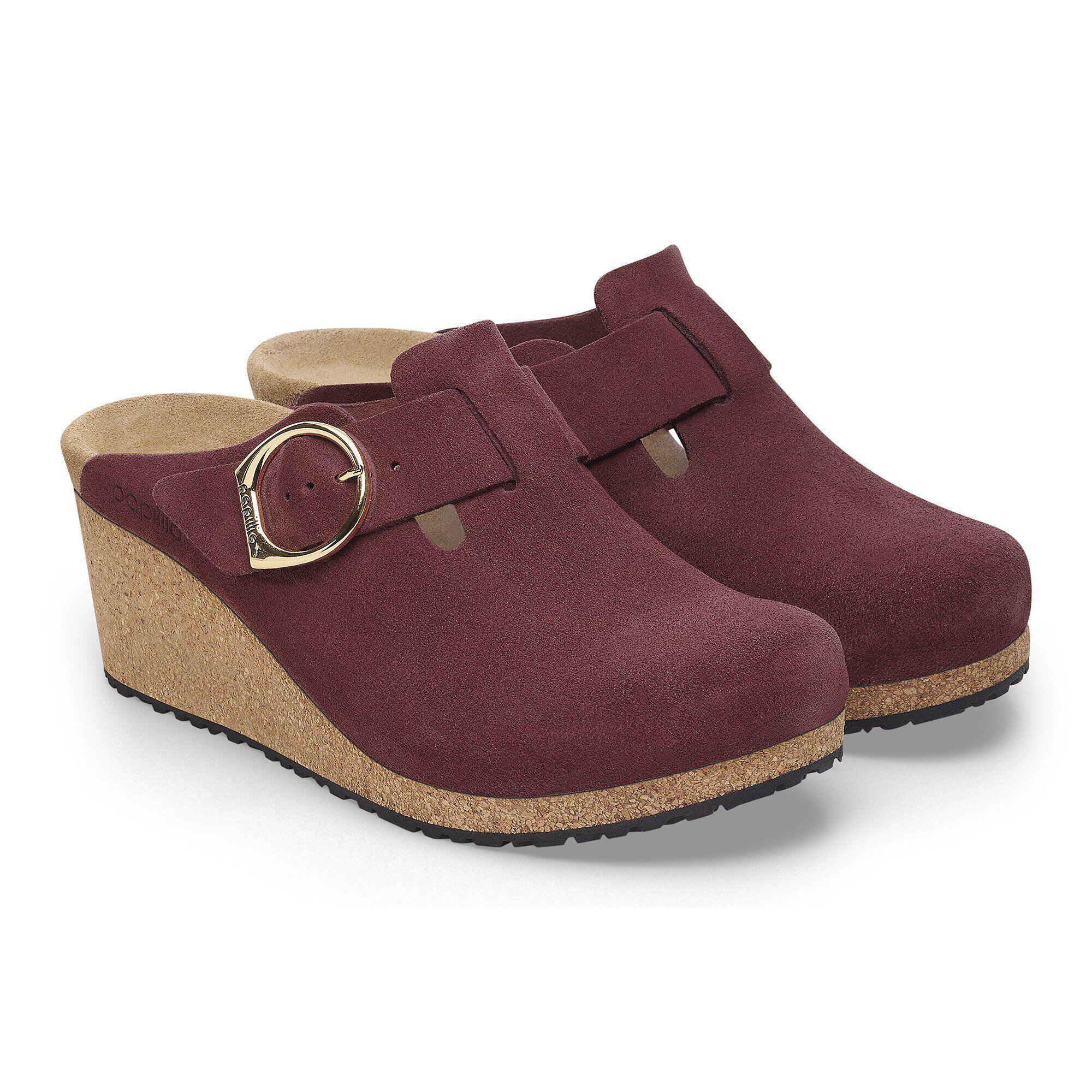 Fanny Ring-Buckle Suede Leather Berry Crush Product Image
