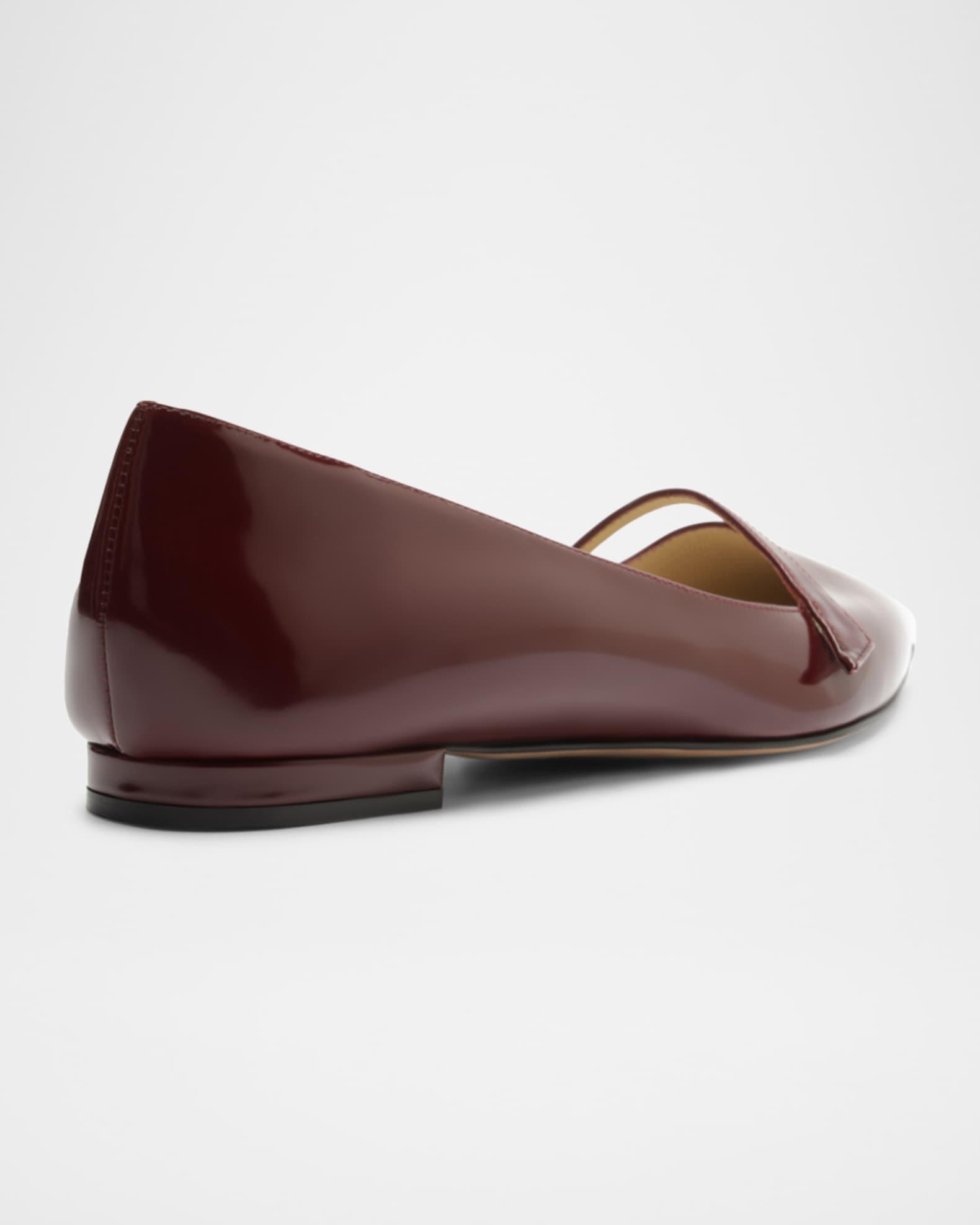 Tita Shiny Leather Mary Jane Ballerina Flats Product Image