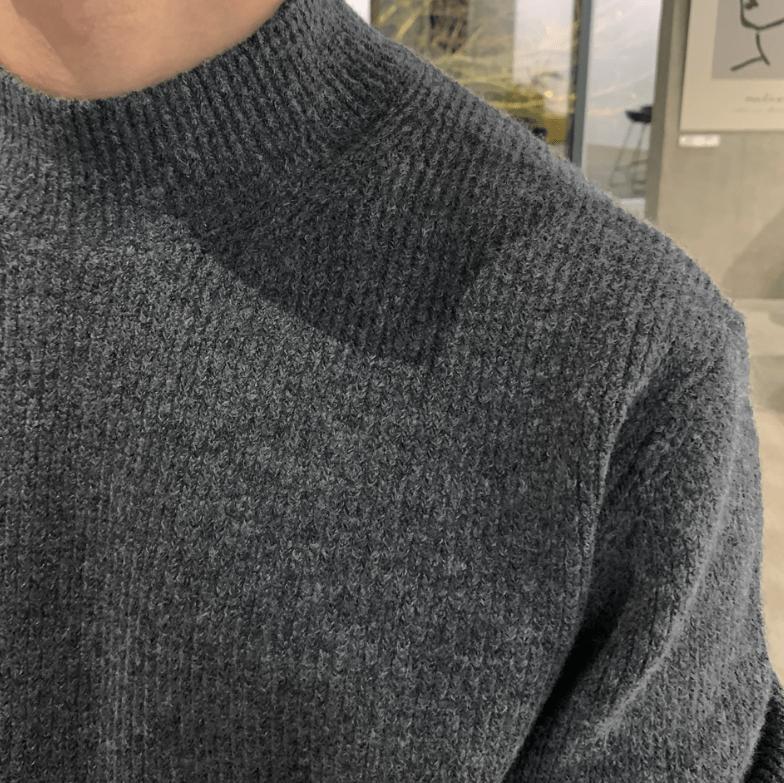 RT No. 6557 KNITTED MOCK NECK LONGSLEEVE SWEATER Product Image