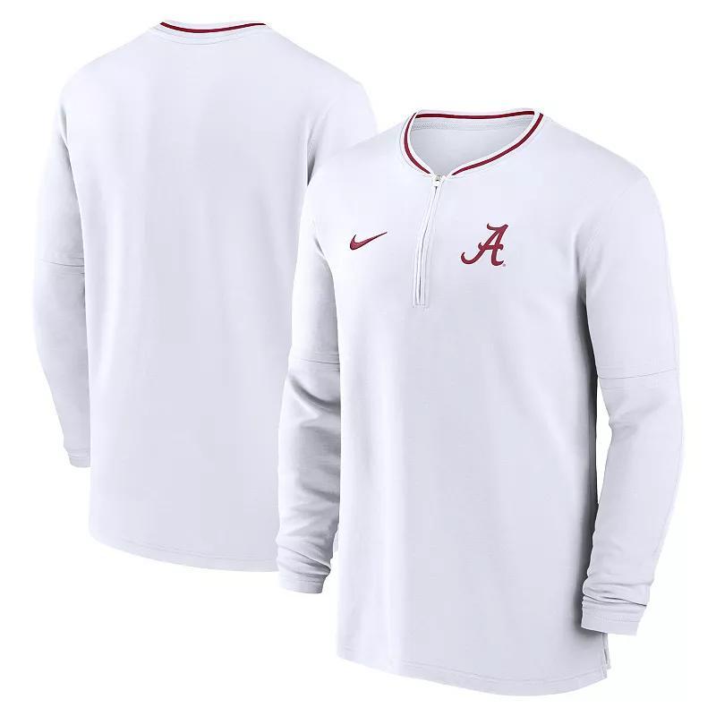 Alabama Crimson Tide Sideline Coach Nike Men's Dri-FIT College 1/2-Zip Long-Sleeve Top Product Image