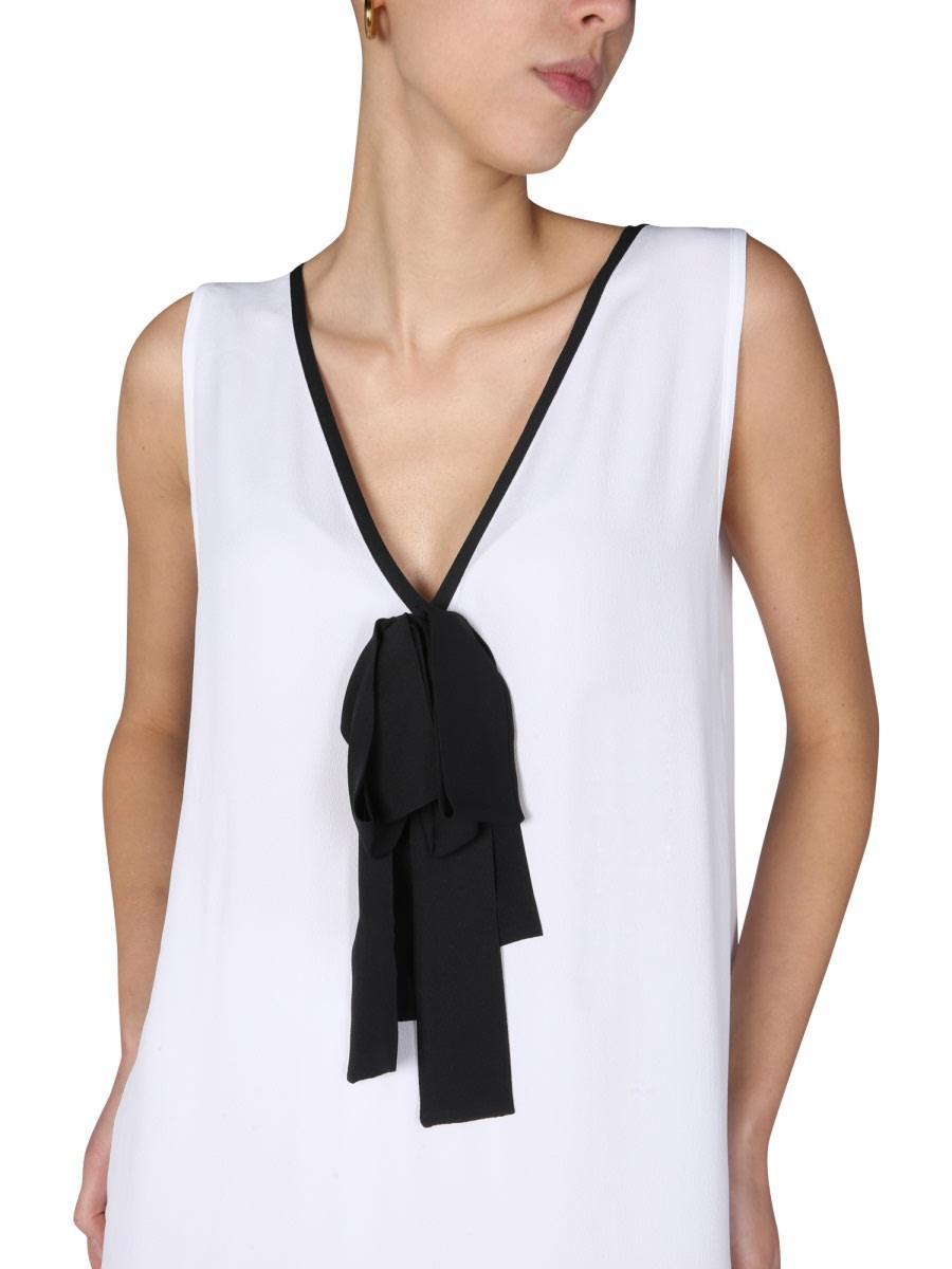 FABIANA FILIPPI Silk Blend Top In White Product Image