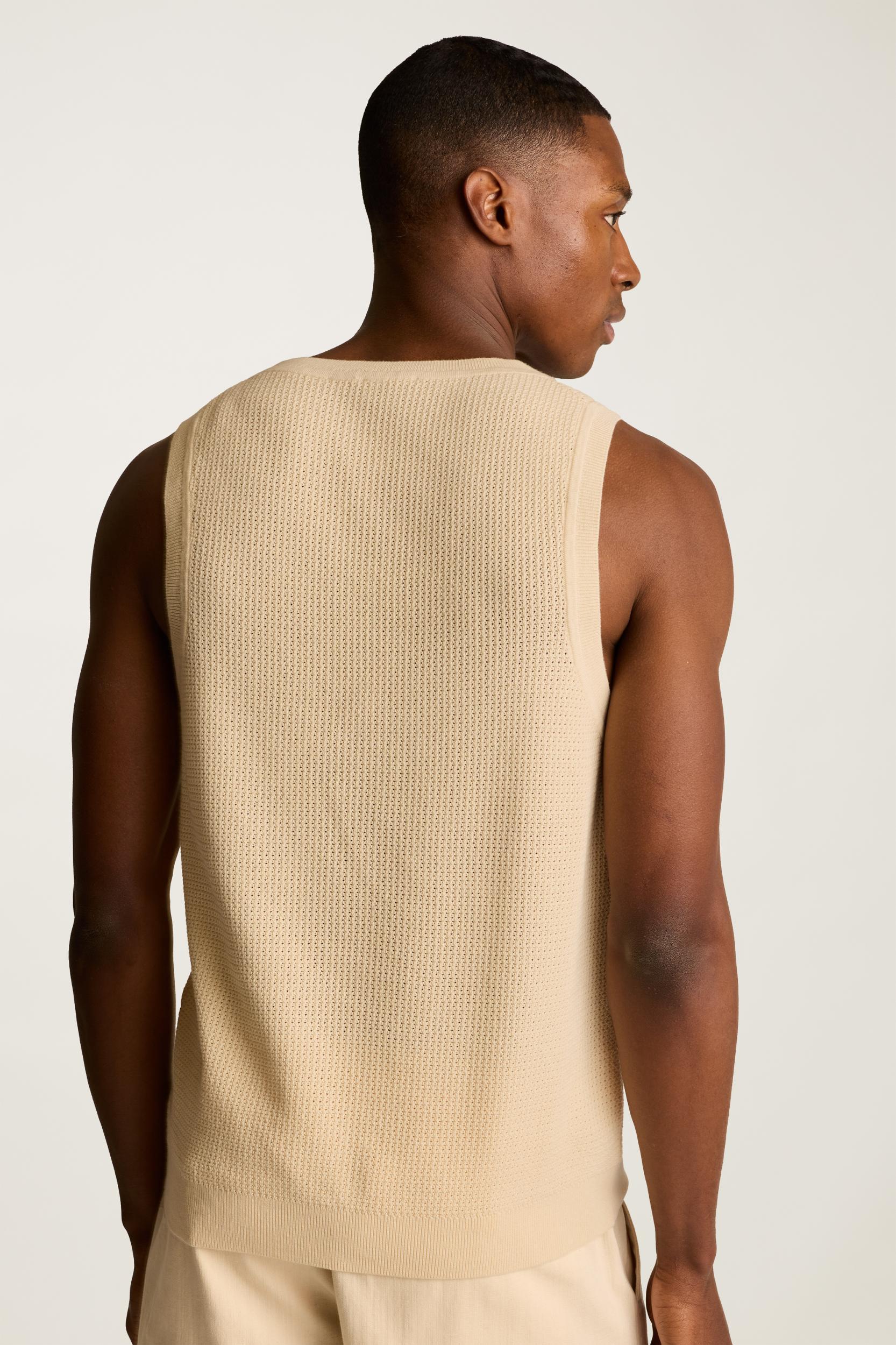 Cotton Mesh Sweater Tank Product Image