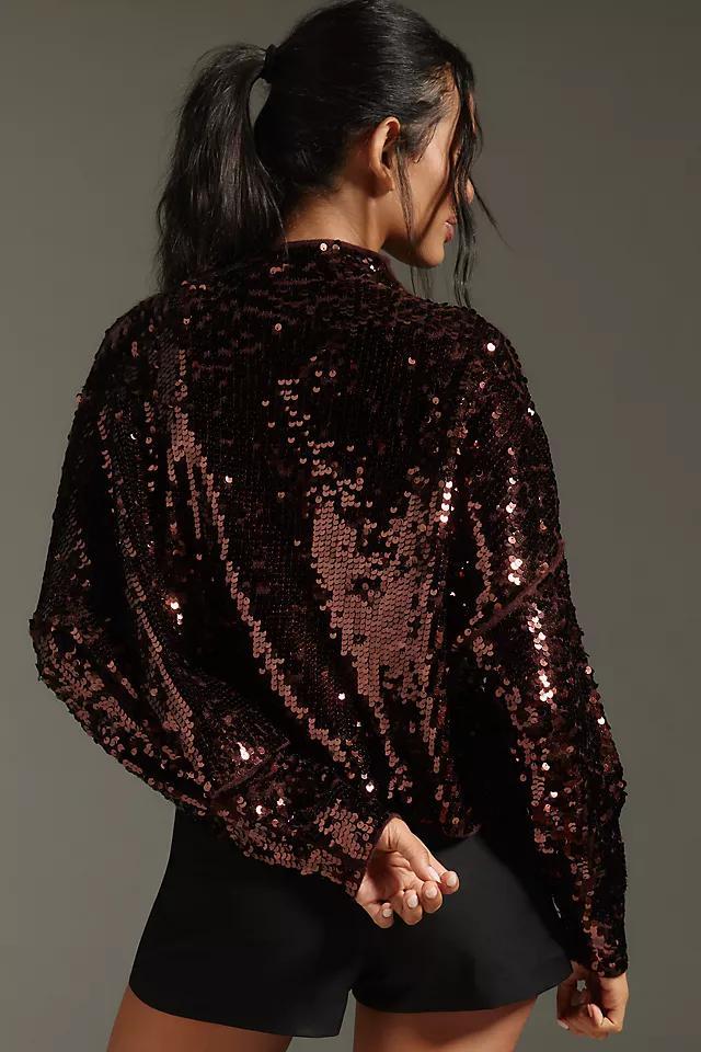 The Alani Cashmere Mock-Neck Sweater by Pilcro: Sequin Edition Product Image