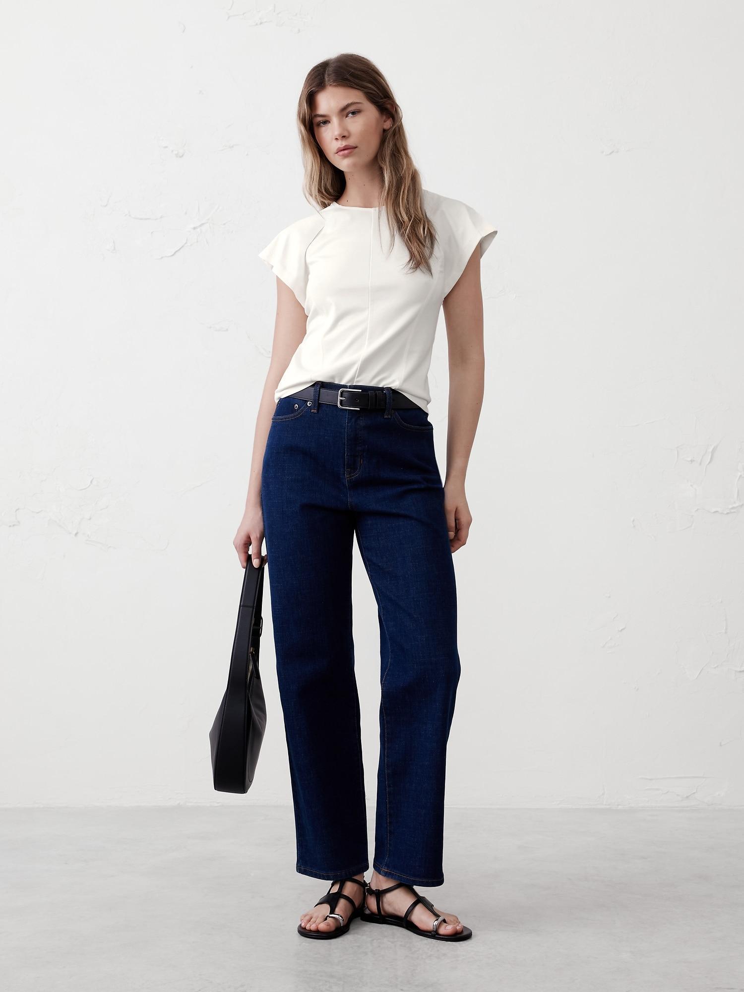 Lightweight Flutter-Sleeve Ponte Top Product Image
