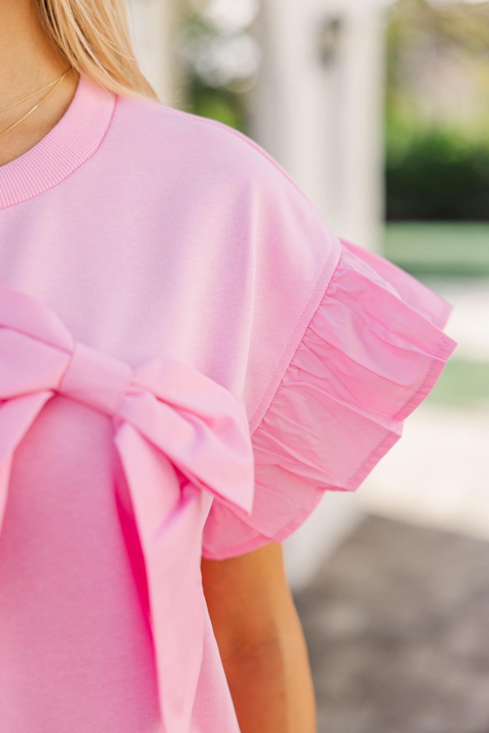 The Visionary Pink Bow Blouse Female Product Image