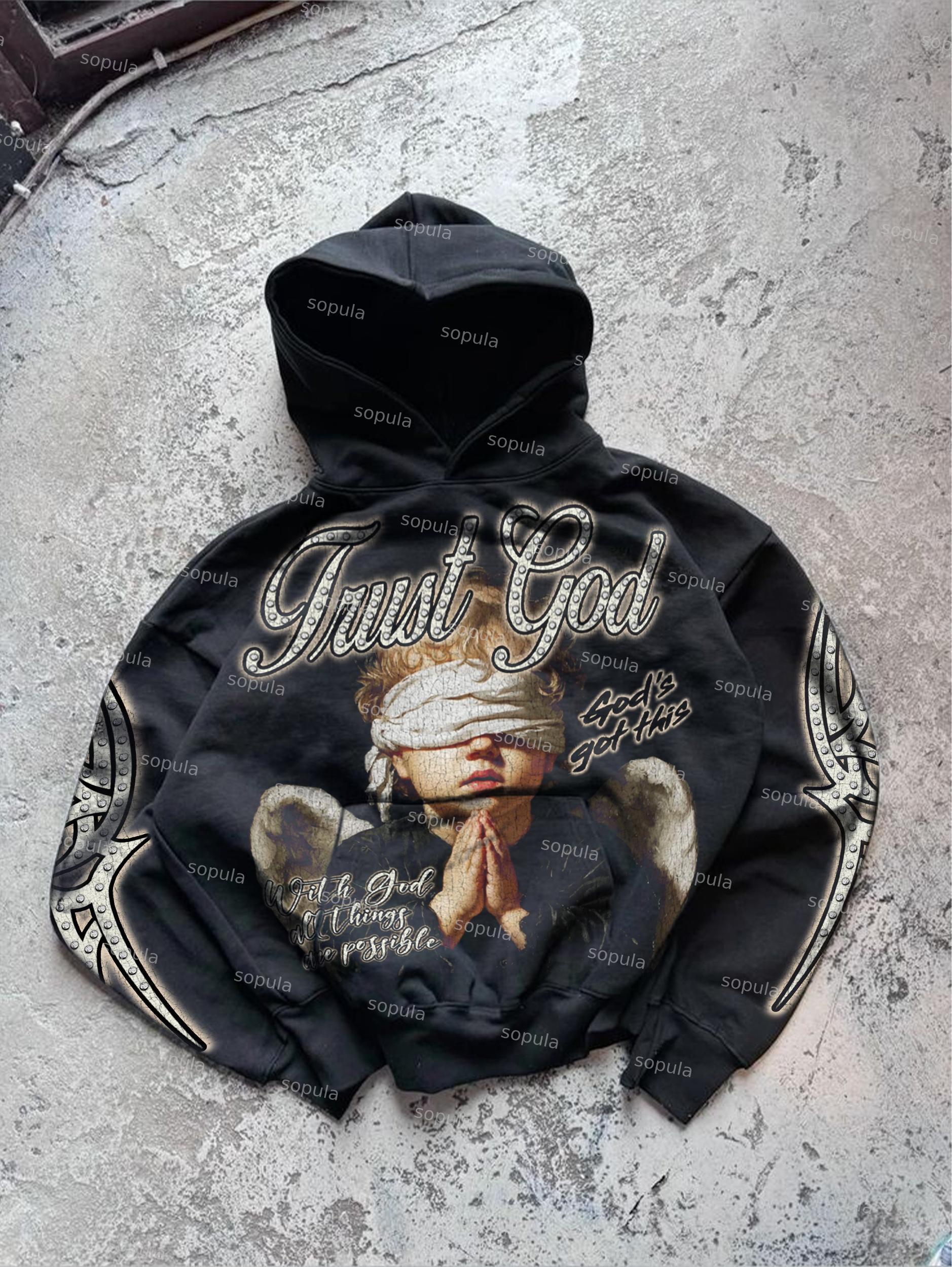Saint March Angel Graphic Hoodie Product Image