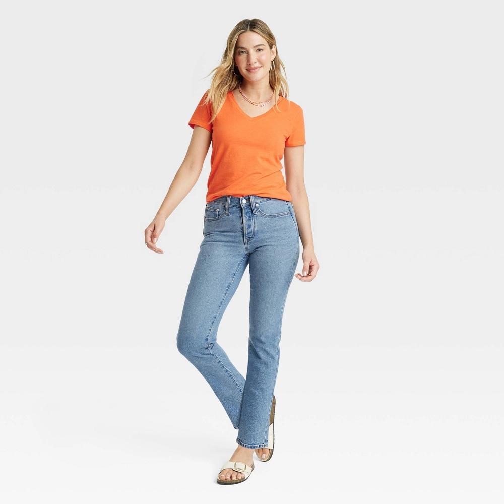 Women's Mid-Rise 80's Slim Fit Jeans - Universal Thread™ Medium Wash 4 Ankle Length, Low Stretch Product Image