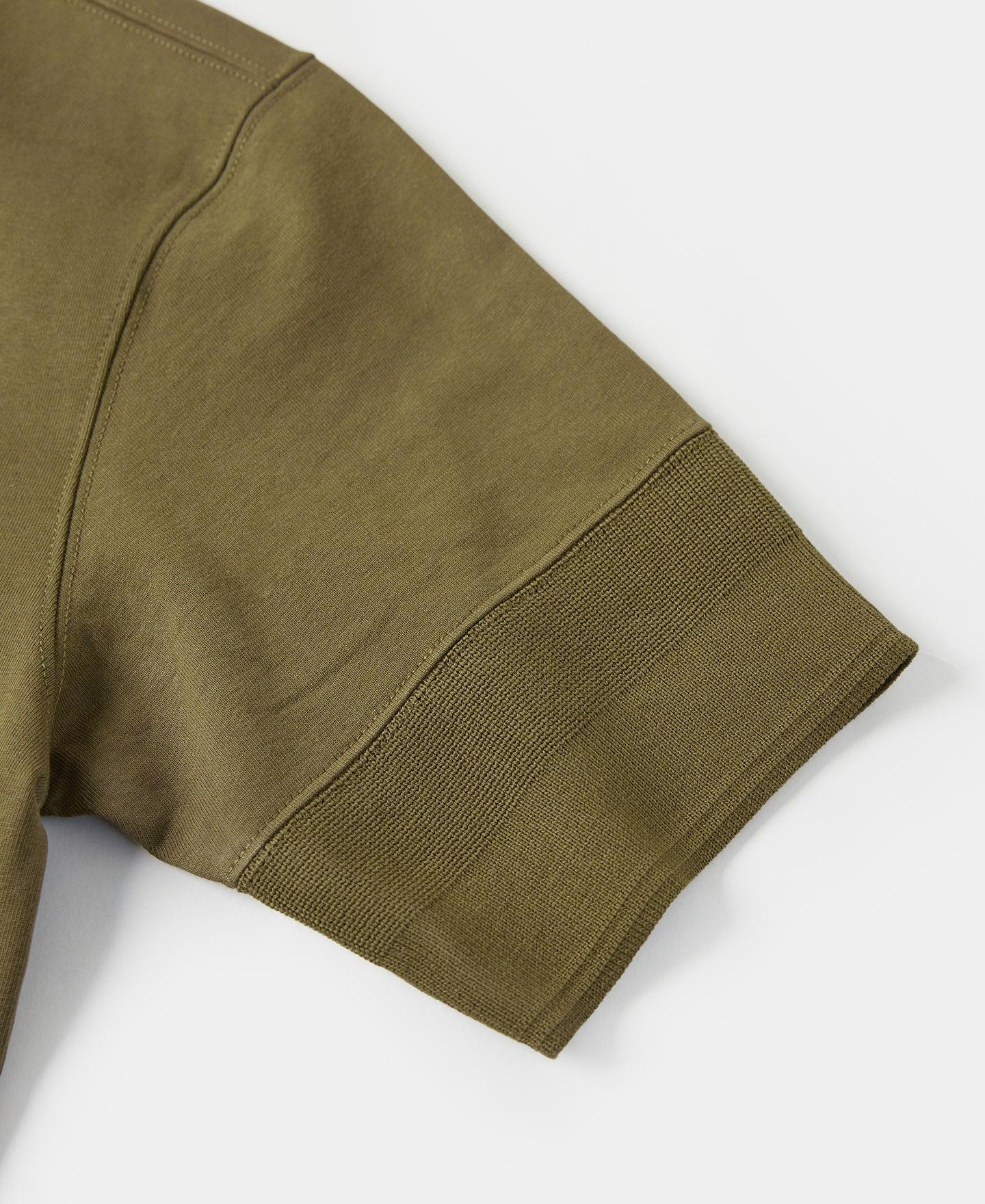 Vintage Short Sleeve Henley T-Shirt - Olive Product Image