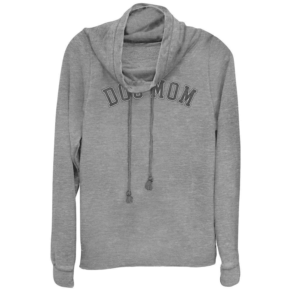 Womens Plus Grandma Definition Cowlneck Graphic Lightweight Long Sleeve, Girls Gray Grey Product Image