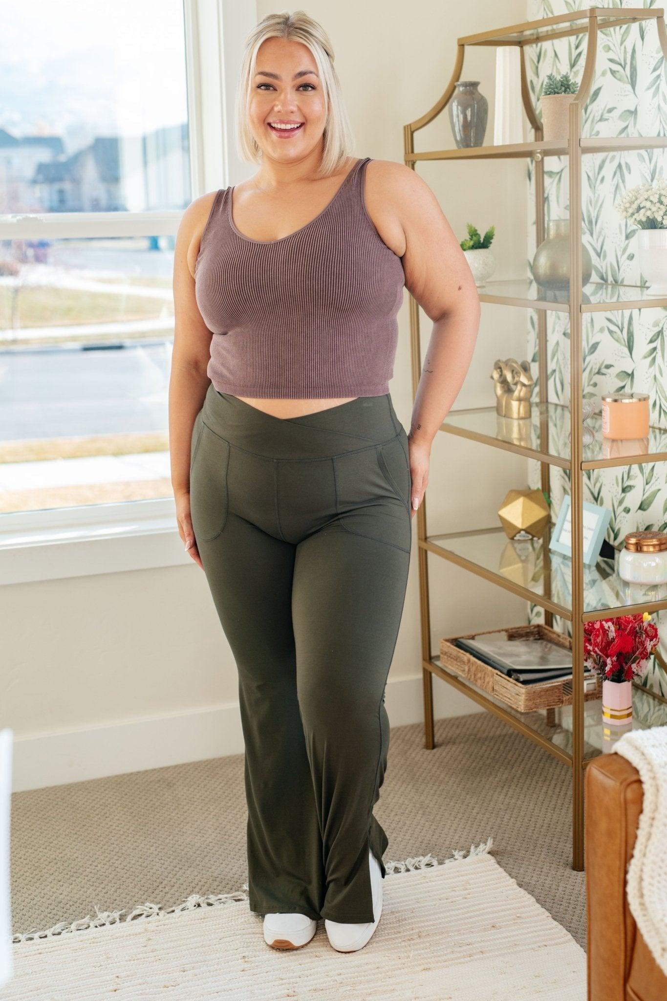 Lisa High Rise Control Top Wide Leg Crop Jeans in Pink (Online Exclusive) Product Image