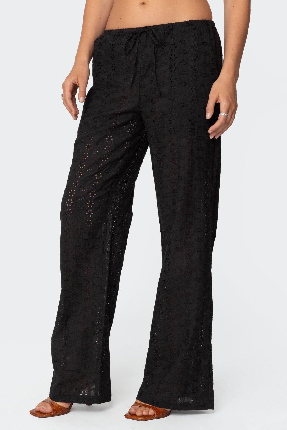 Lemon Lacey Cotton Pants Product Image