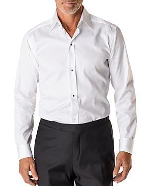 Contemporary-Fit Tonal Satin Striped Formal Shirt Product Image