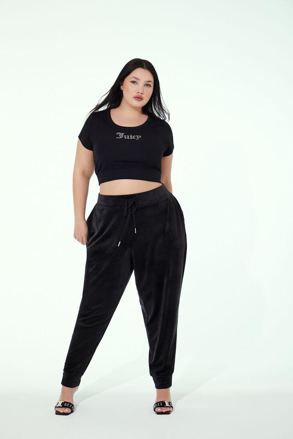 Plus Size Juicy Couture Cropped Tee Product Image