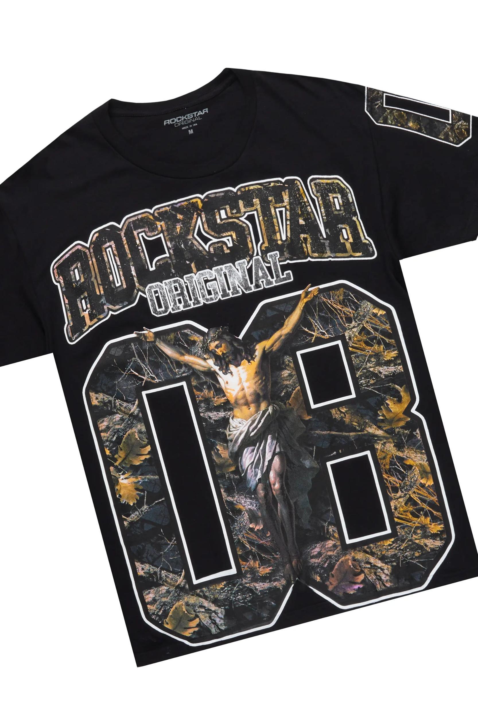 Tariqa Black T-Shirt Short Set Female Product Image