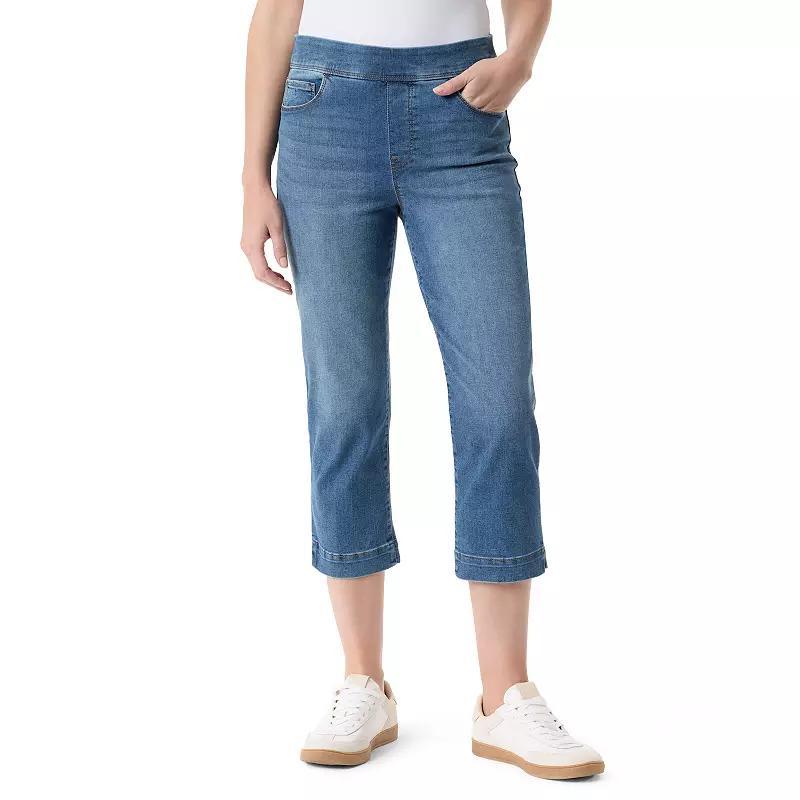 Petite Gloria Vanderbilt Amanda Pull On Capris, Womens Product Image