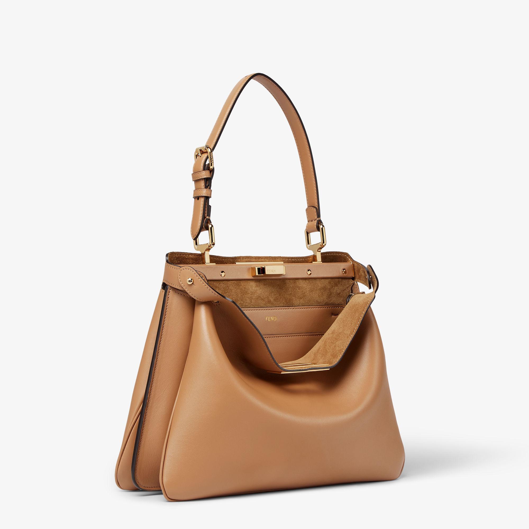 Peekaboo Soft MediumCappuccino-colored leather bag Product Image