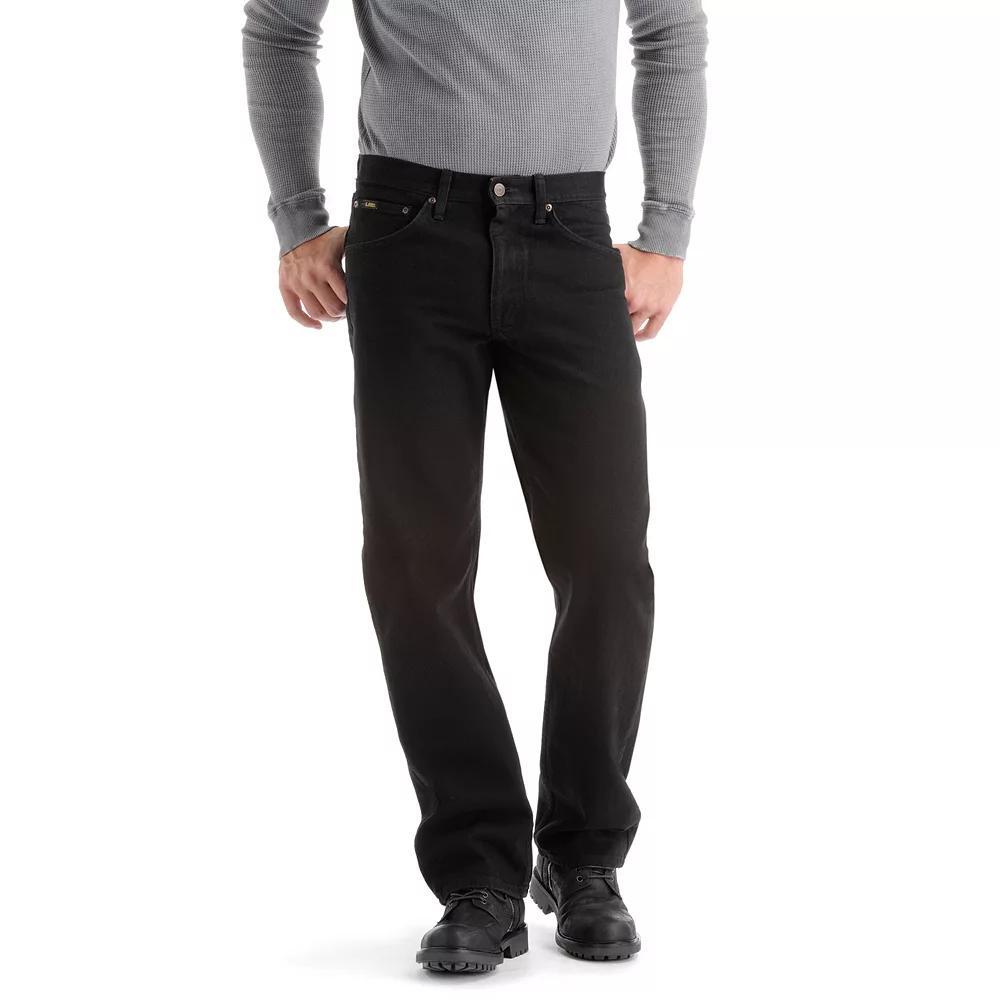 Men's Lee® Regular Fit Straight Leg Jeans, Size: 32X36, Black Product Image