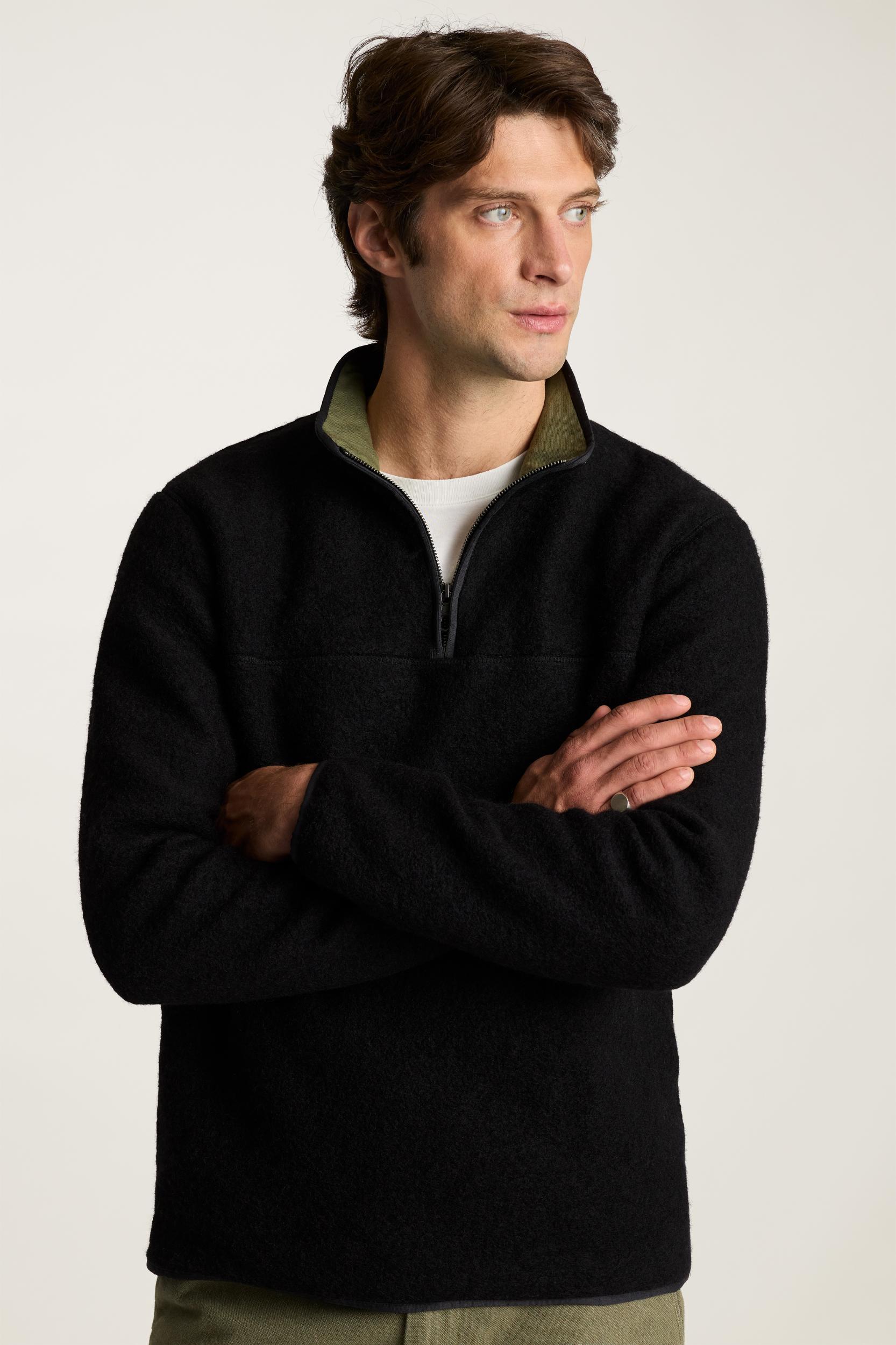 Italian Wool Fleece Half Zip Product Image