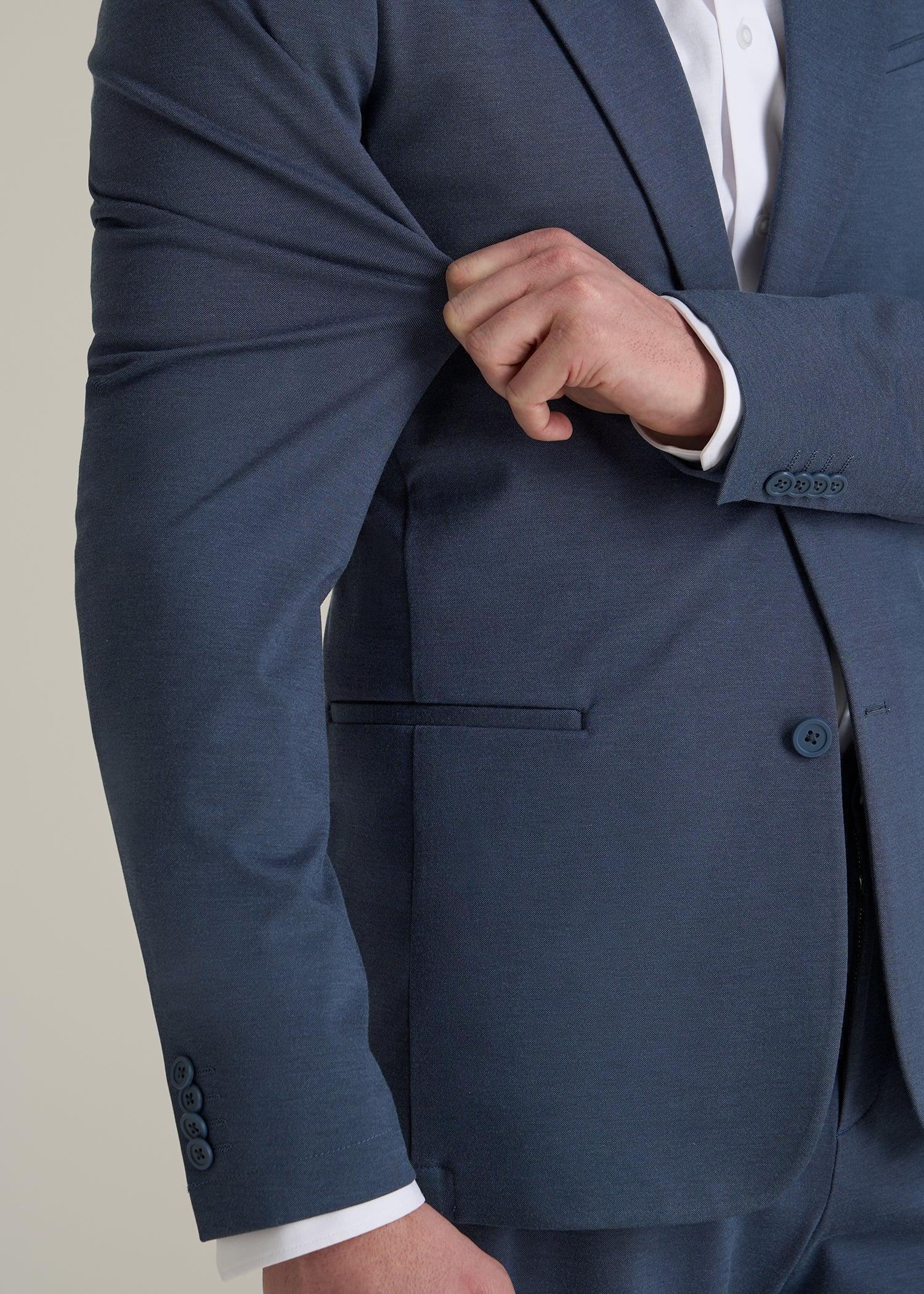 Flex Tech Suit Jacket for Tall Men in Medium Blue Nailhead Product Image