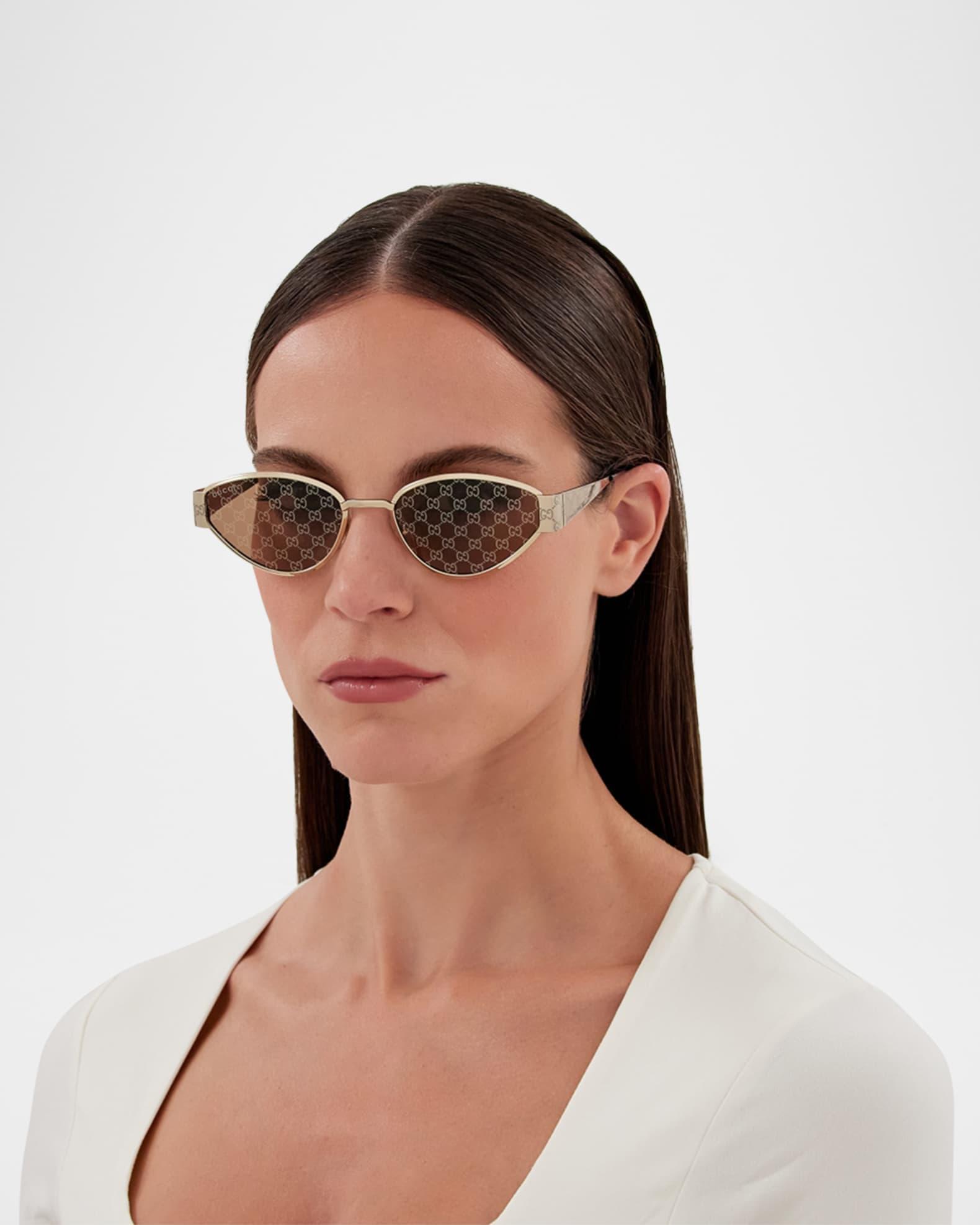 GG Metal Oval Sunglasses Product Image