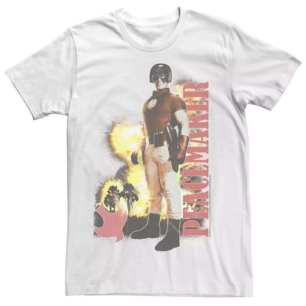 Men's The Suicide Squad Peacemaker Explosion Logo Tee, Size: XL, White Product Image