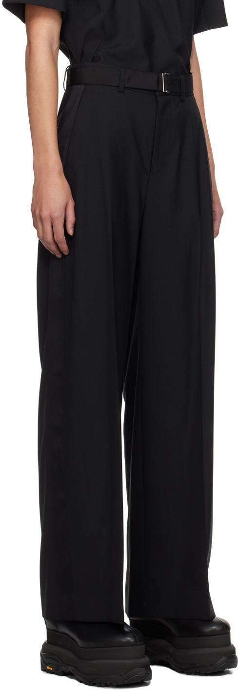 SACAI Suiting Bonding Tailored Trousers In Black Product Image