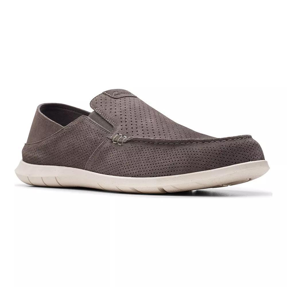 Clarks® Flexway Easy Men's Suede Shoes, Size: 11.5, Dark Gray Product Image
