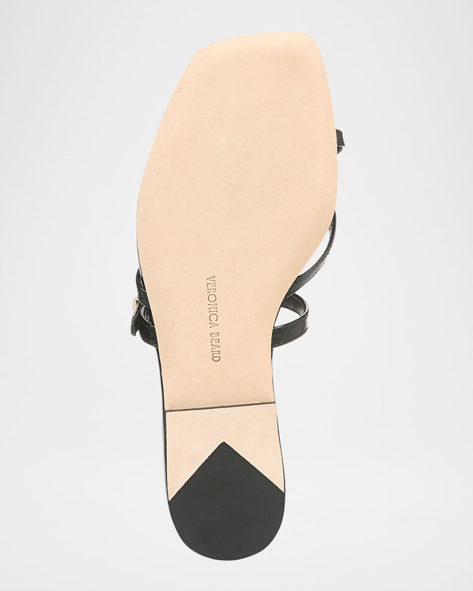 Marthe Crisscross Buckle Flat Slide Sandals Product Image