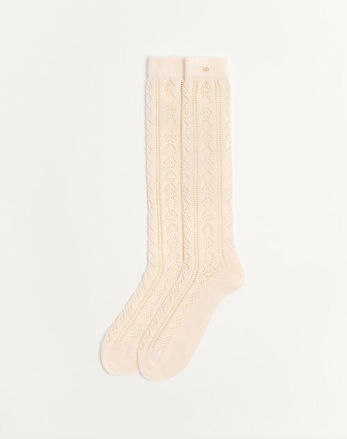PERFORATED COTTON SOCKS WITH VLOGO Product Image