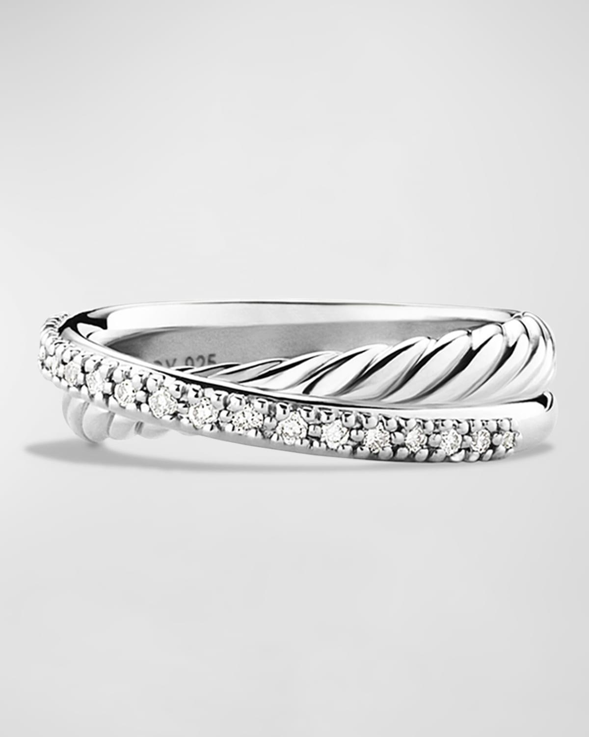 David Yurman Crossover Ring with Diamonds Product Image